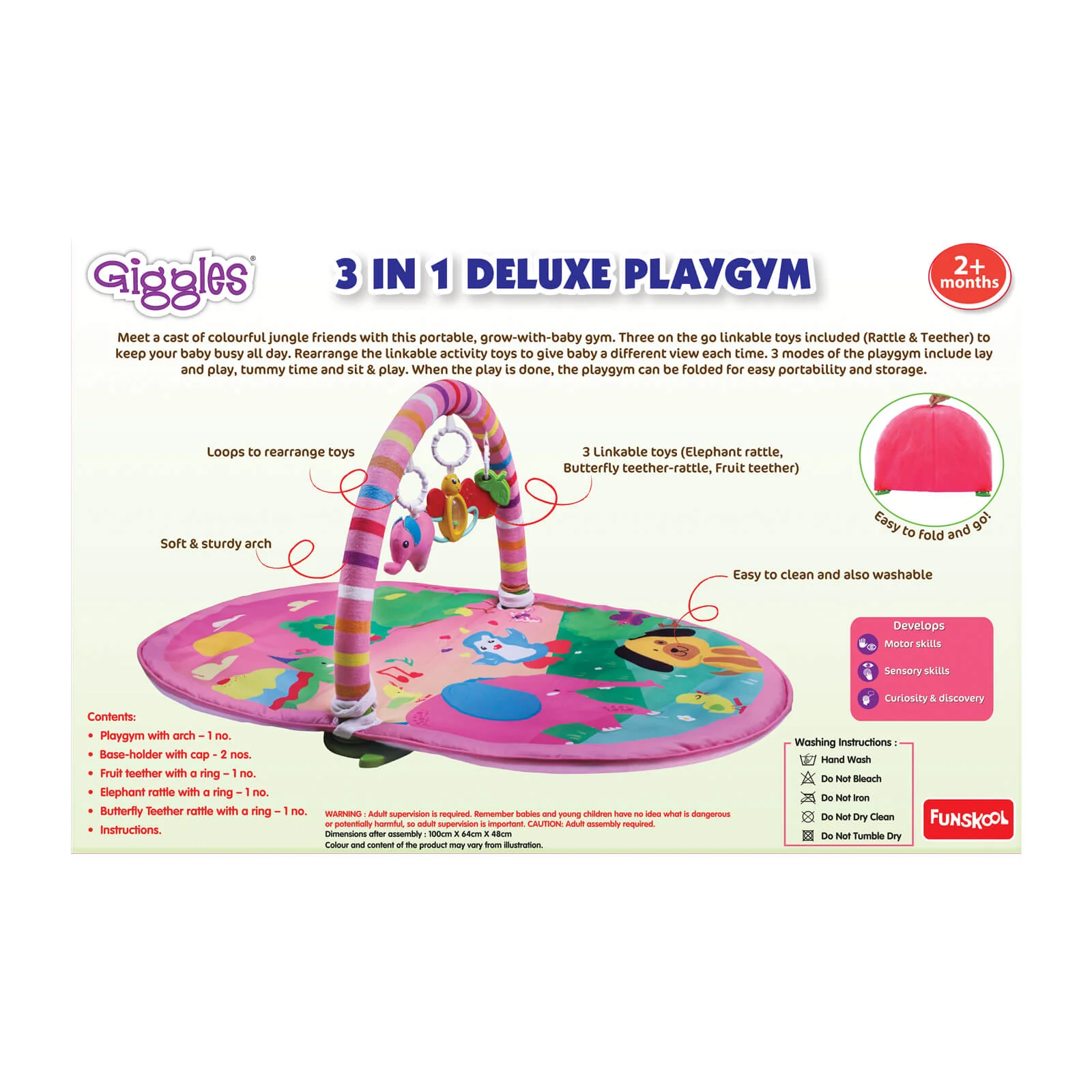 3 In 1 Deluxe Play Gym N Pink - Image 5