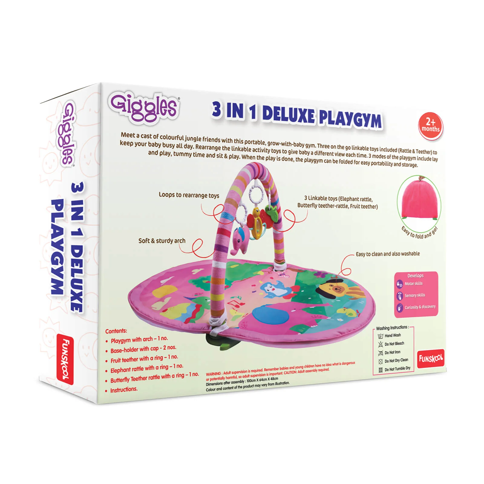 3 In 1 Deluxe Play Gym N Pink - Image 6