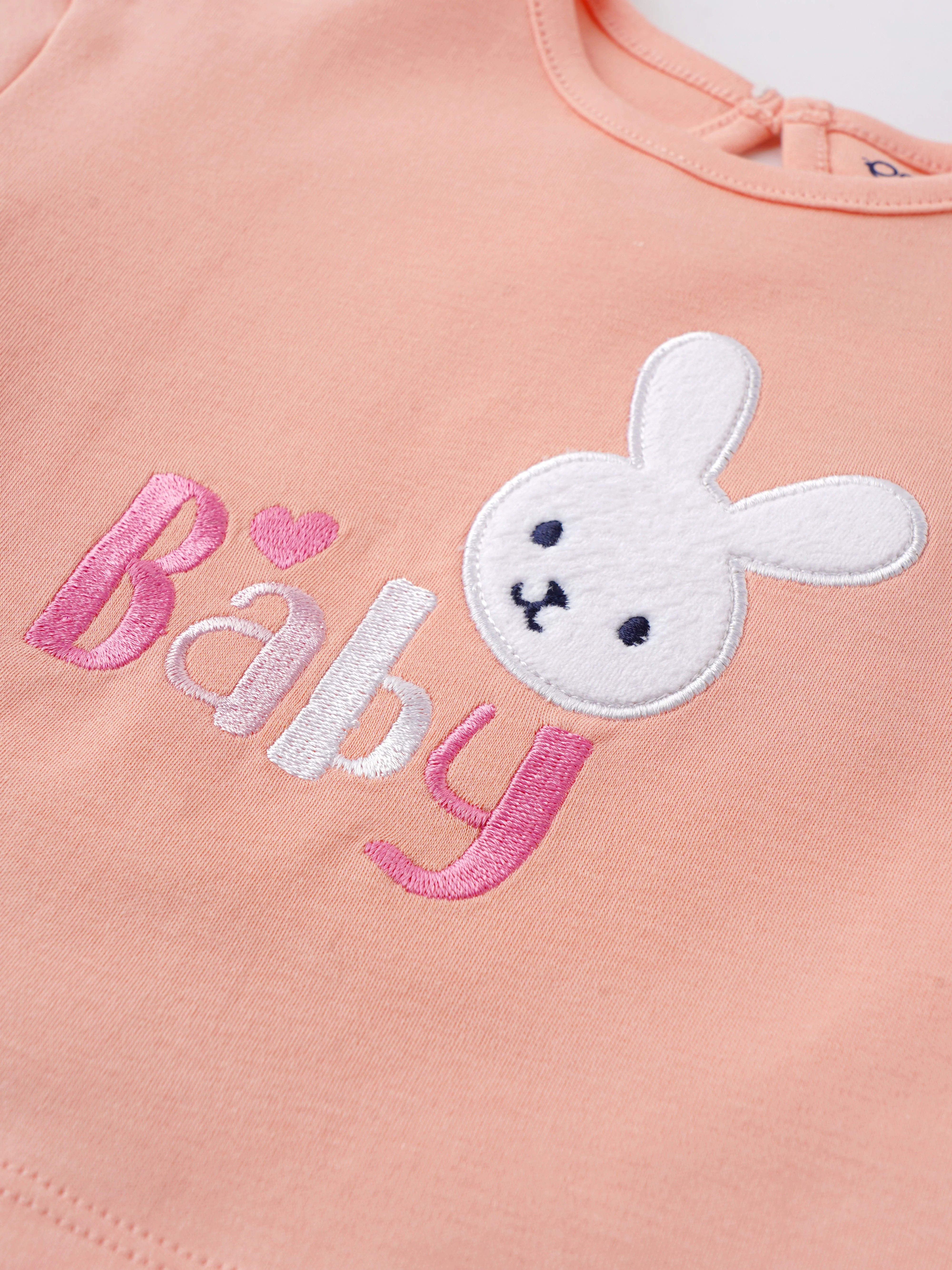Popees Half-Sleeved Embroidered Top (3–36 Months) Cute & Adorable Style for Girls - Image 3