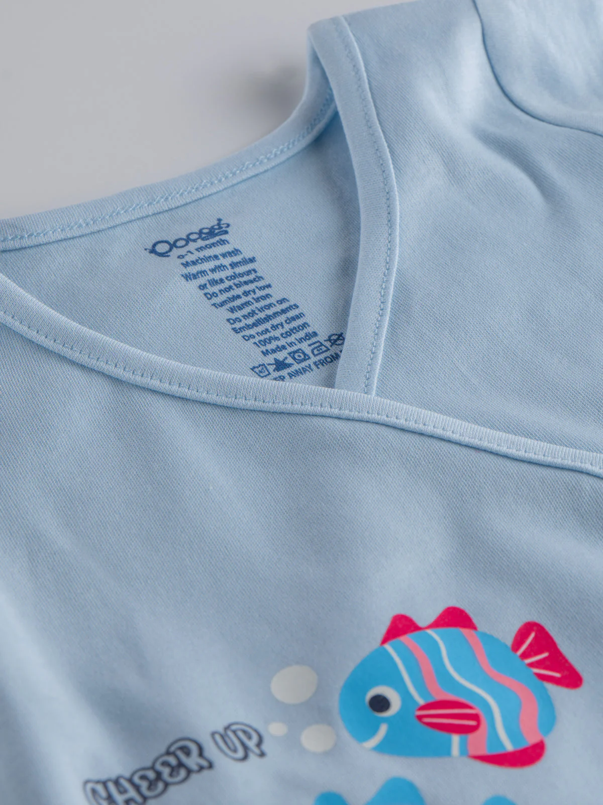 Popees Soft Cotton Side Tie Jhabla (0-6 Months) for Baby Girls - Image 4