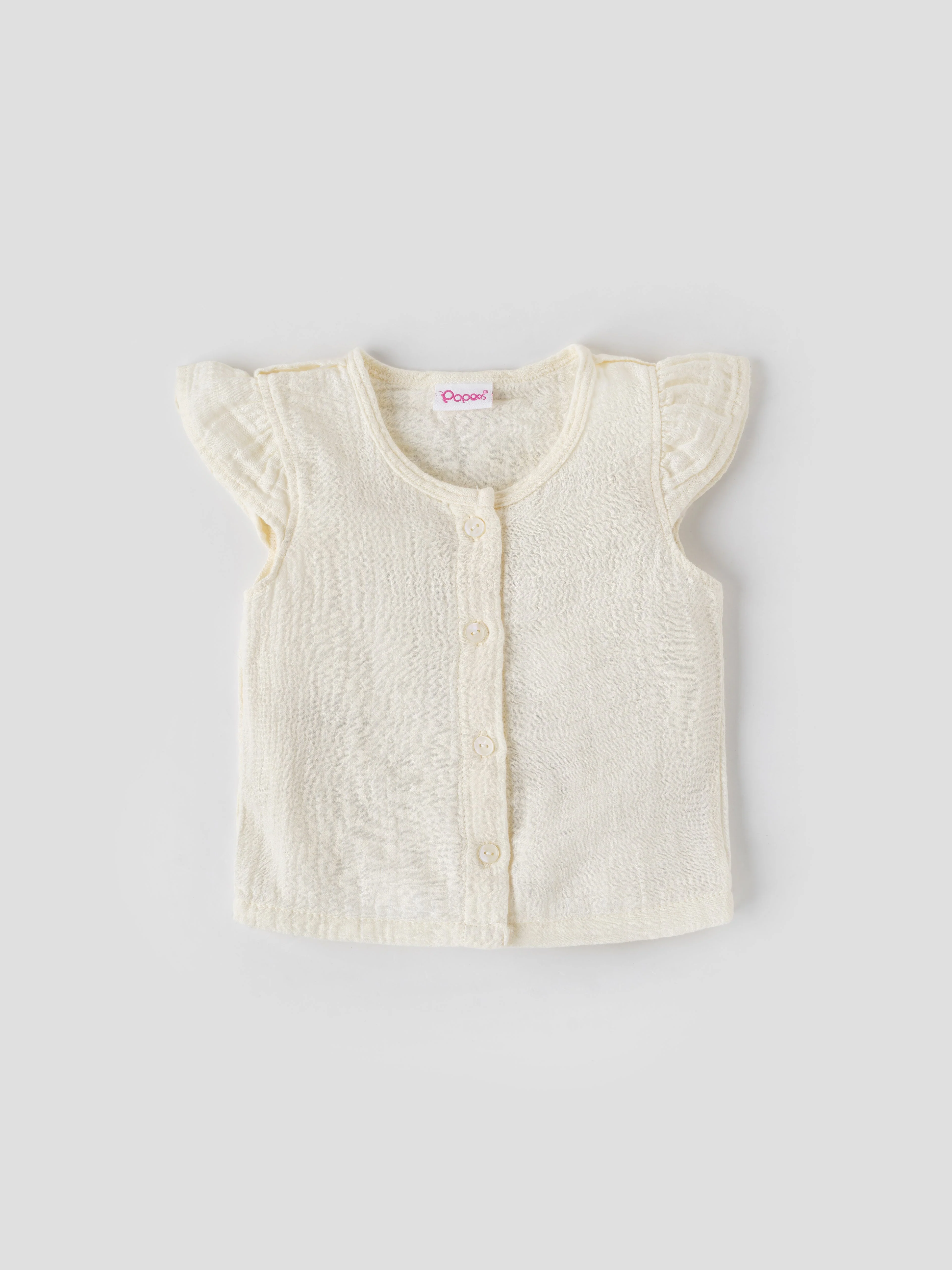 Popees Short Sleeve, Front Open Dungaree Set (3–36 months) for Girls - Image 4