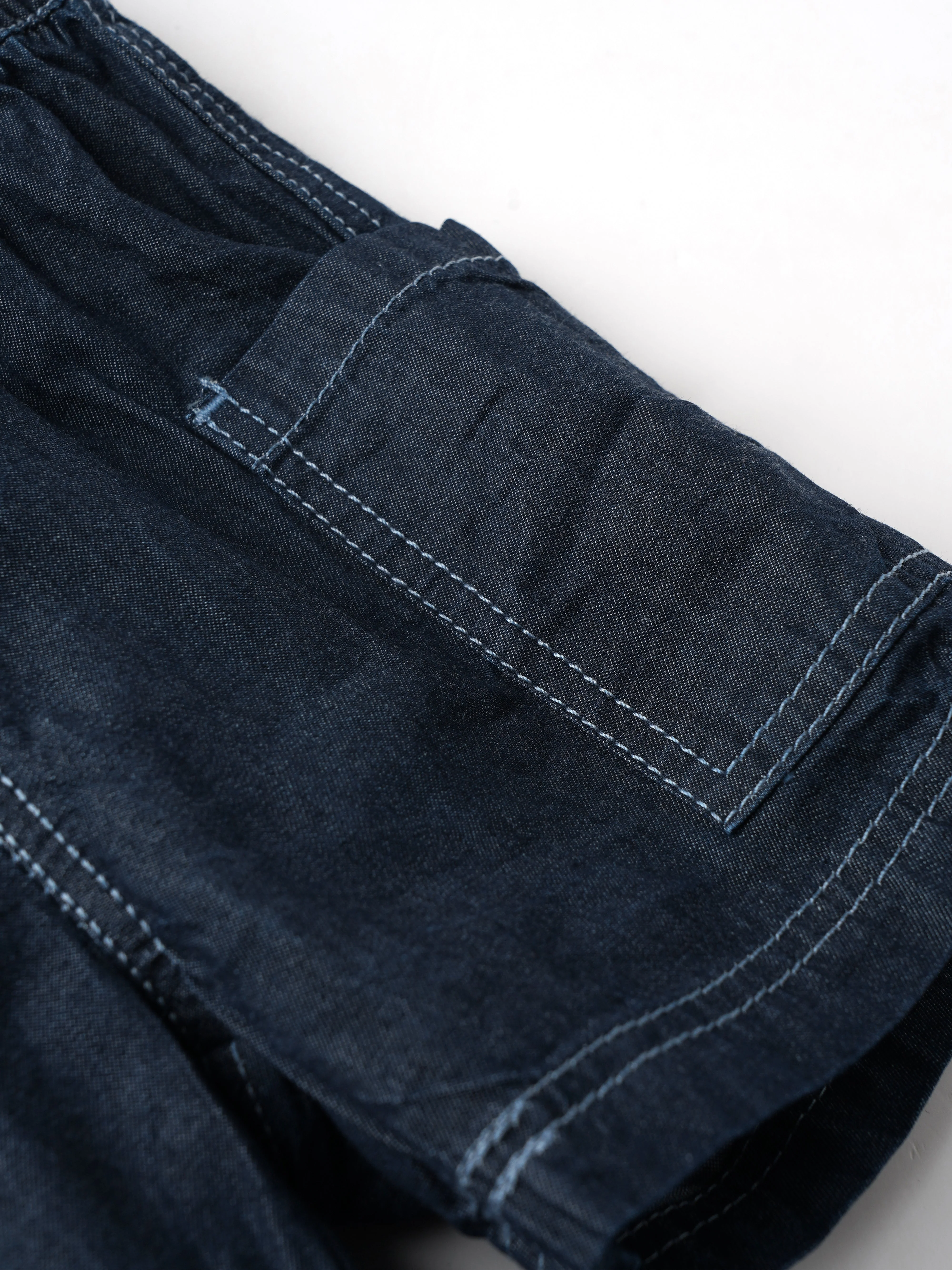 Popees Fashionable Denim Shorts With Pocket (3-36 Months) for Boys - Image 3