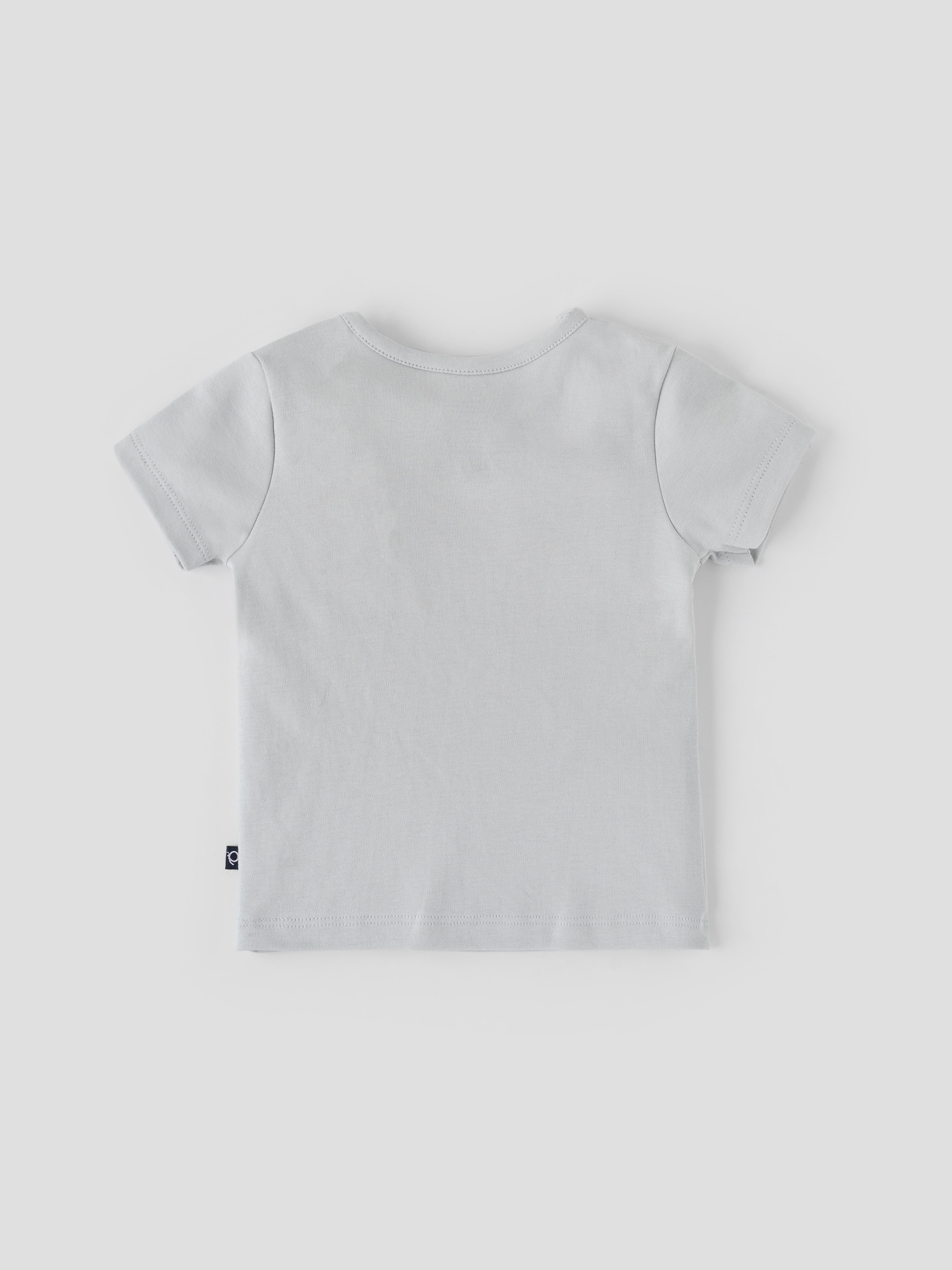 Popees Half-Sleeve Shoulder Open Tshirt for Baby Boys (0-9 Months) Made of Cotton Rich Fabric - Image 2