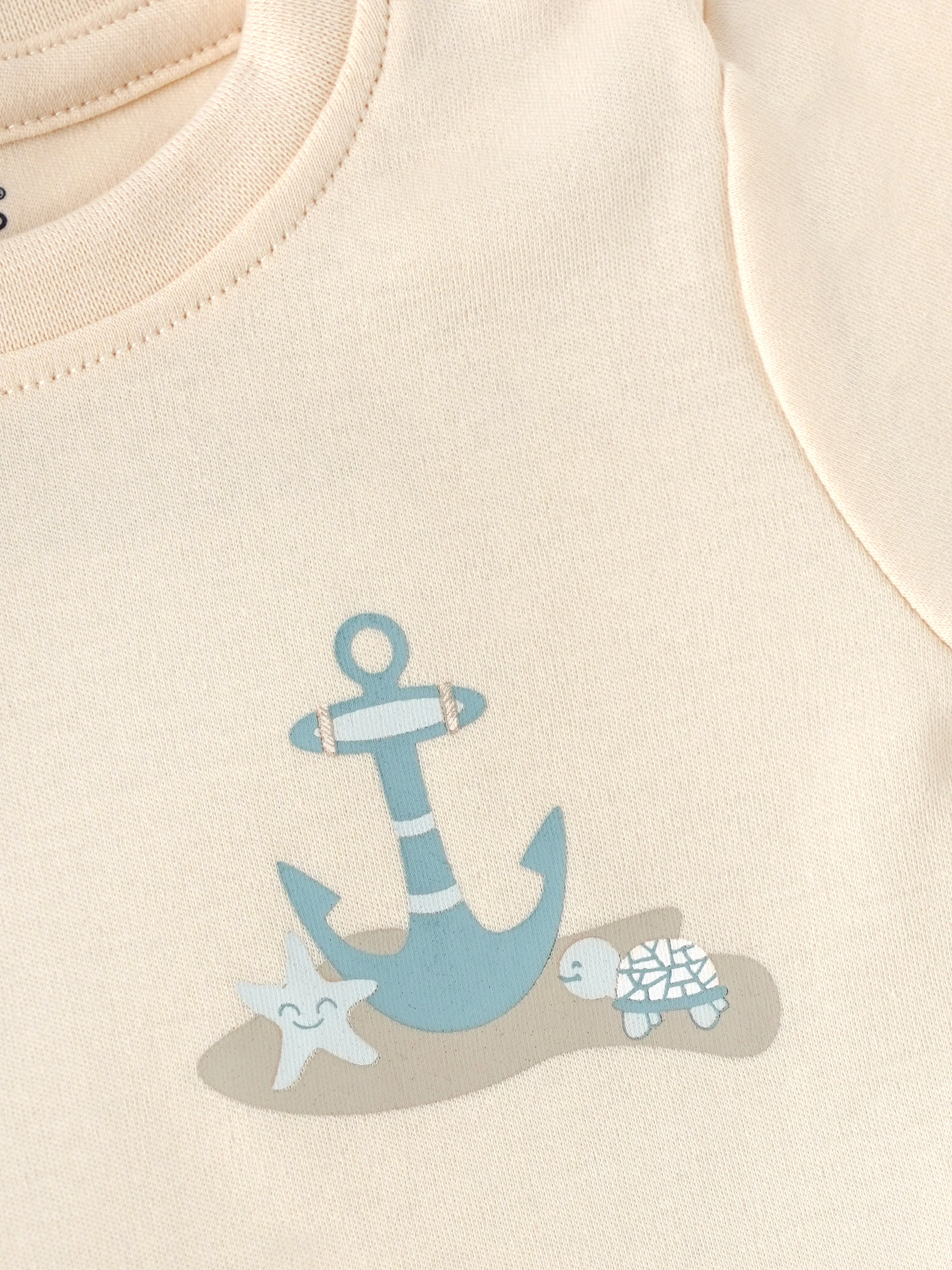 Popees Baby Boys Printed Half Sleeve T Shirt with Shoulder Snap Button Soft Cotton Casual Wear| 3M to 36M - Image 3