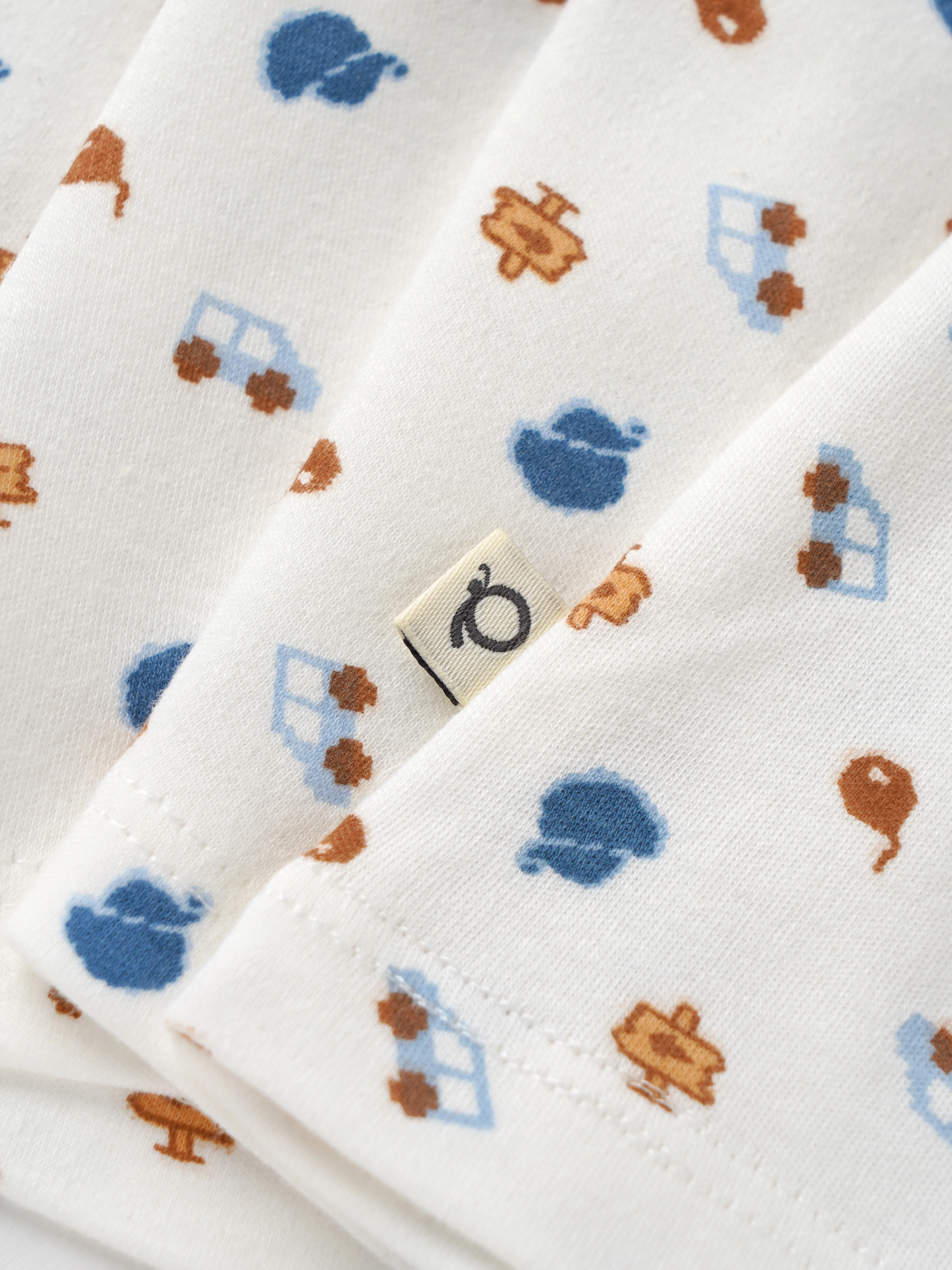 Popees Baby Boys Bamboo Cotton Printed T-Shirt | Soft & Breathable Full Sleeve Round Neck Tee | White Everyday Wear Top (3–24 Months) - Image 4