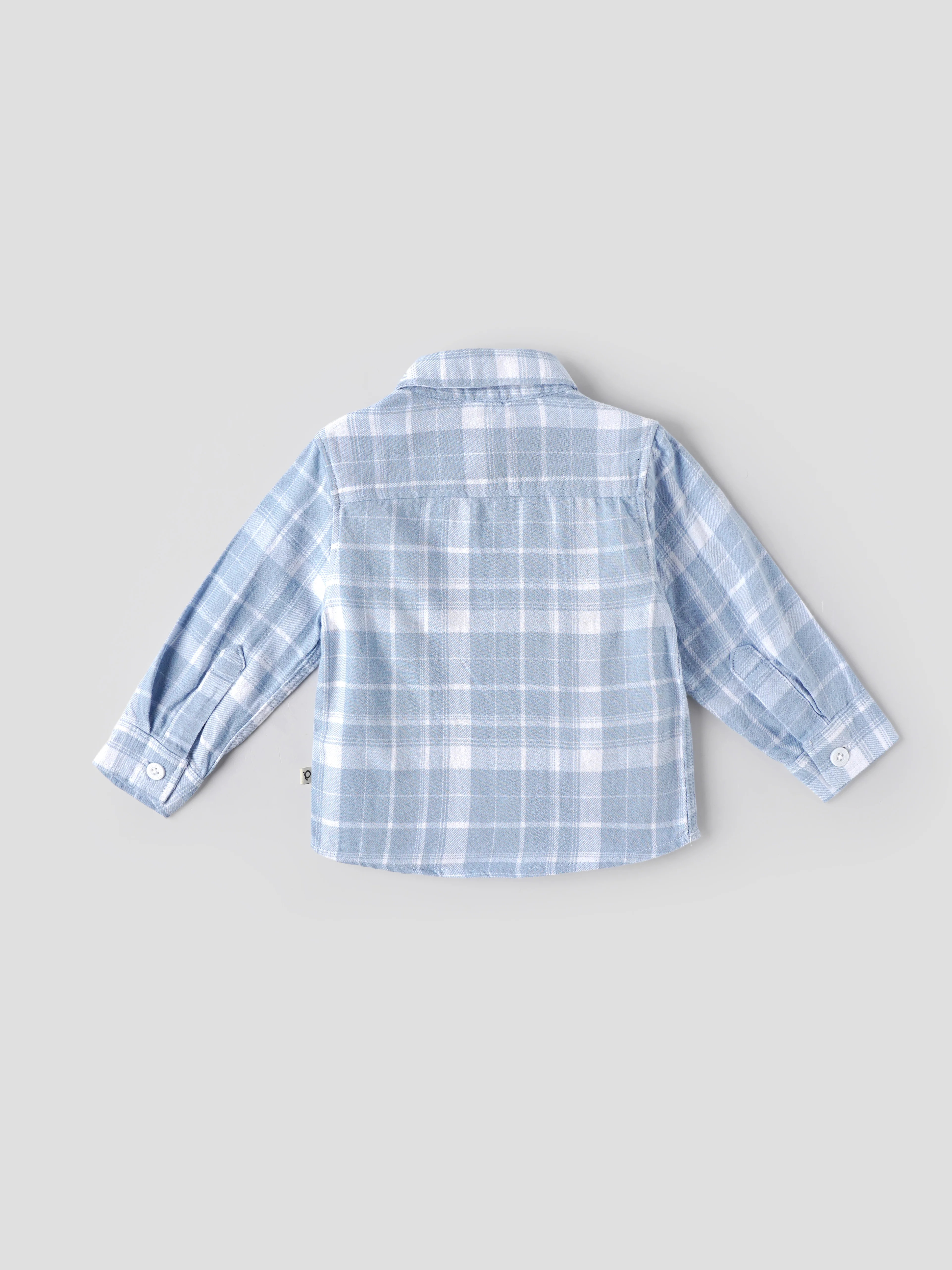 Popees Baby Boys Checked Cotton Shirt| Blue| 9 Months To 4 Years - Image 2