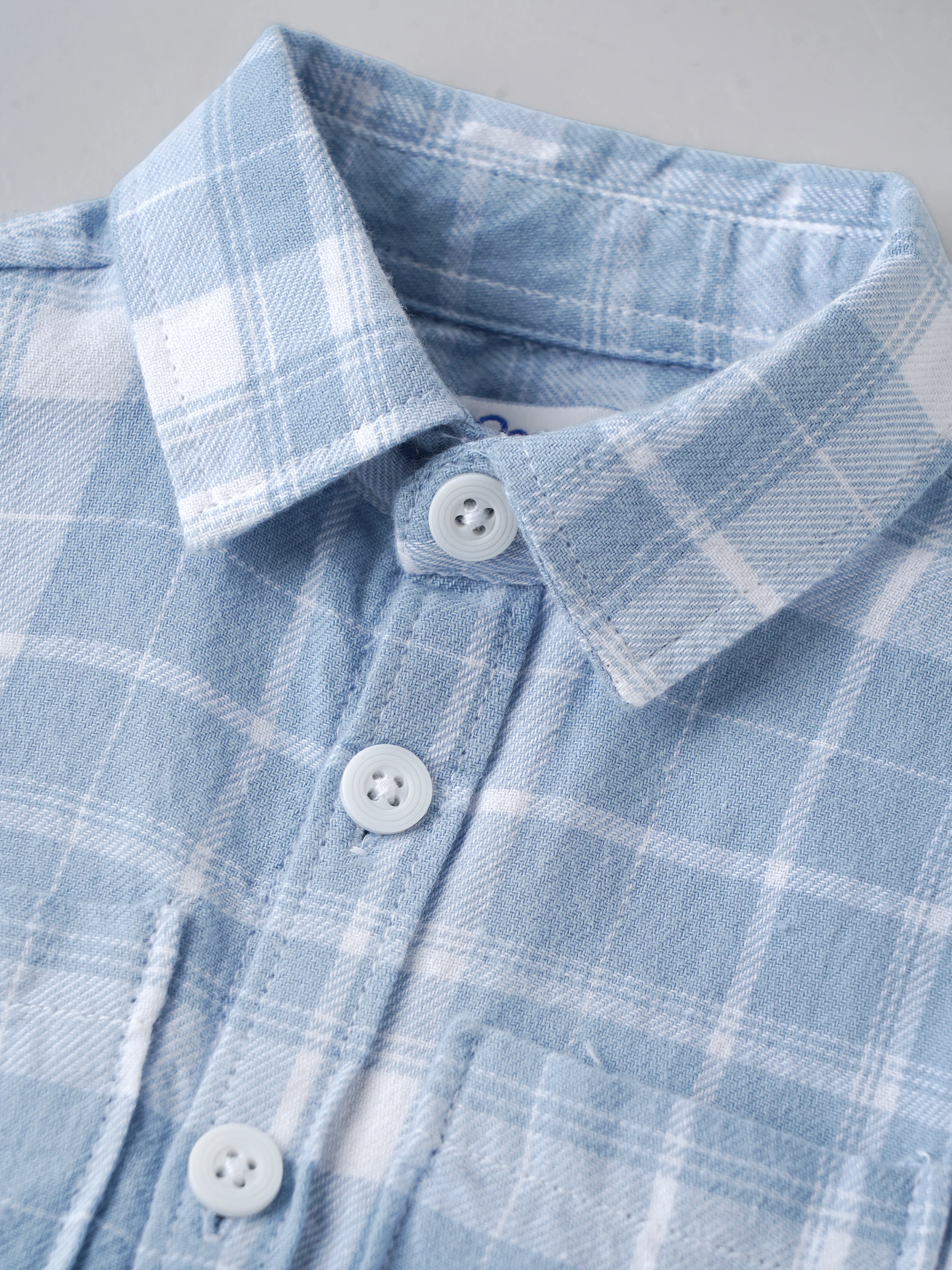 Popees Baby Boys Checked Cotton Shirt| Blue| 9 Months To 4 Years - Image 4