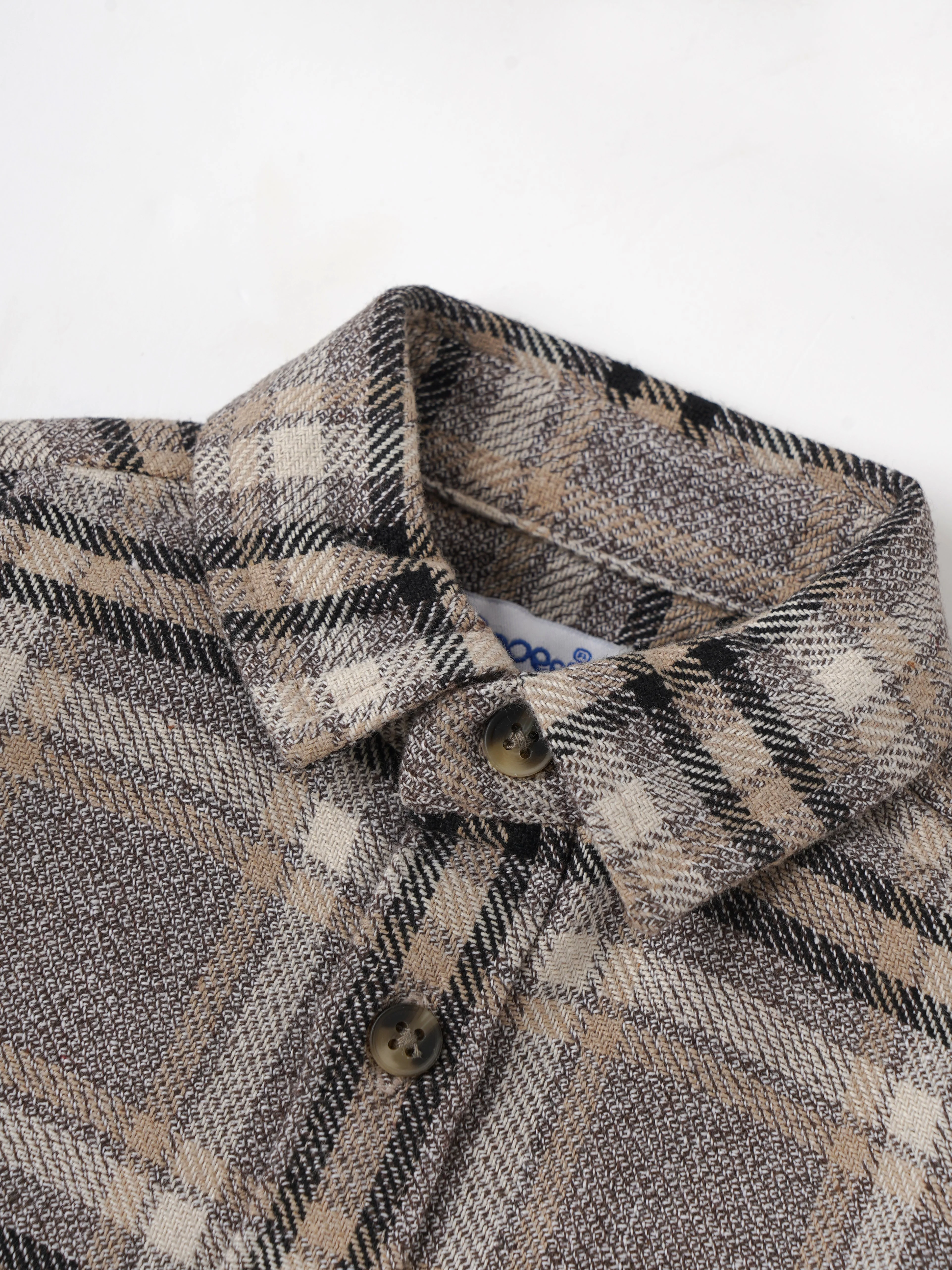 Popees Baby Boys Checked Full Sleeve Shirt| Beige| 9 Months - 4 Years - Image 4