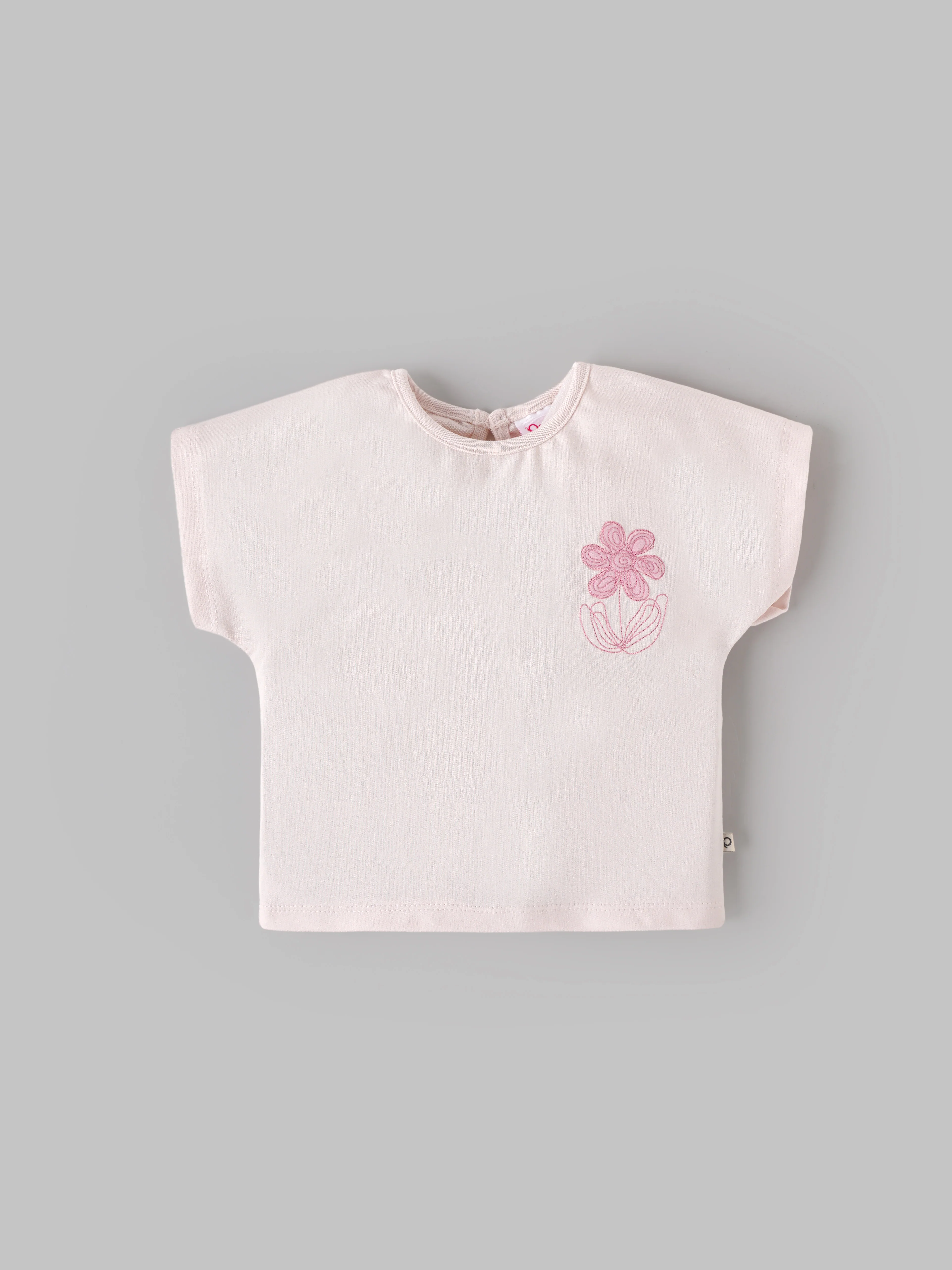 Popees Baby Girls Cotton Top & Pants Set | Light Pink | Embroidered Design | Soft & Comfortable | 3–24 Months - Image 2