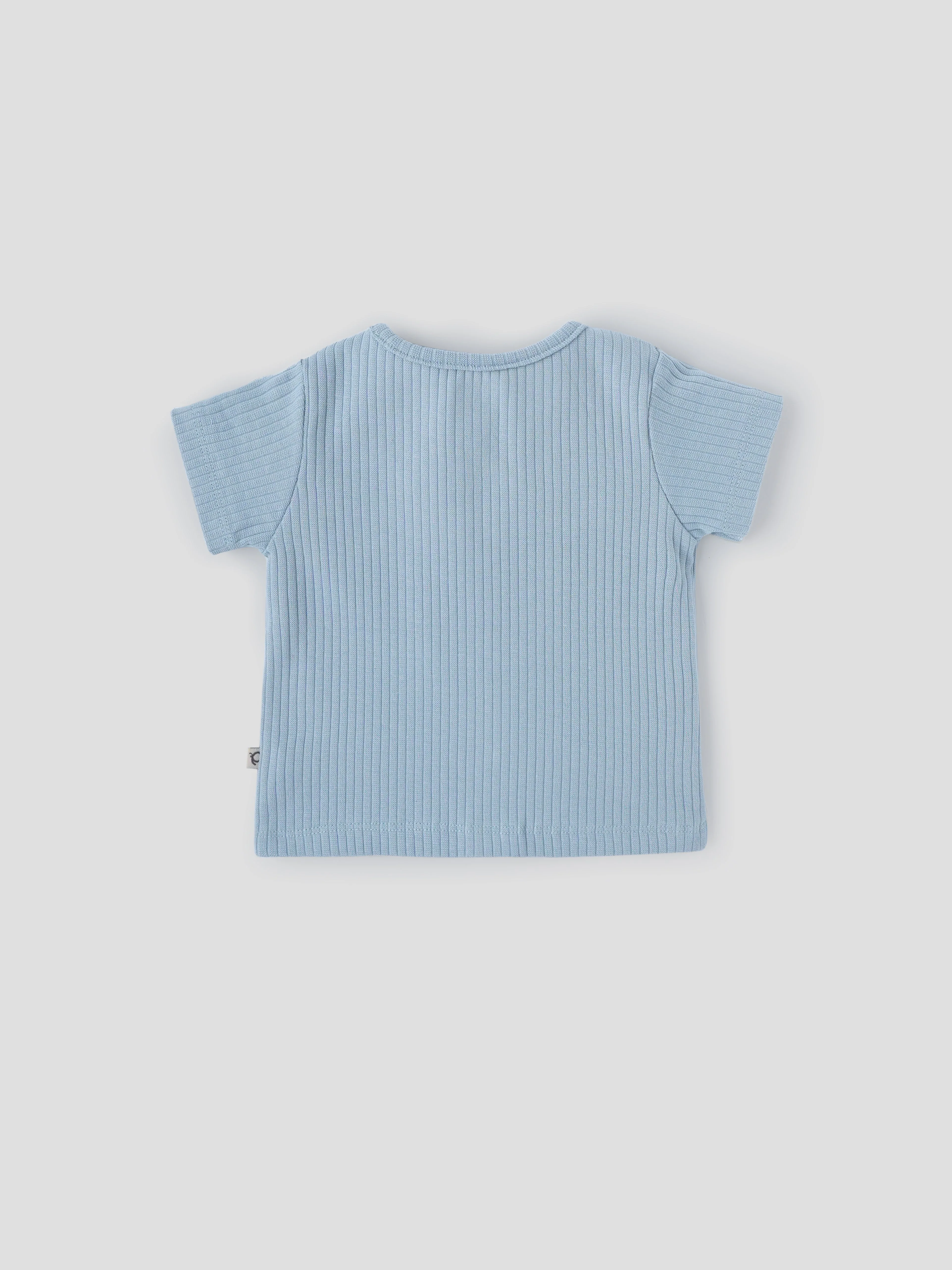 Popees Baby Boys Cotton T Shirt| Light Blue| Tiny Baby, Newborn -9 Months - Image 2