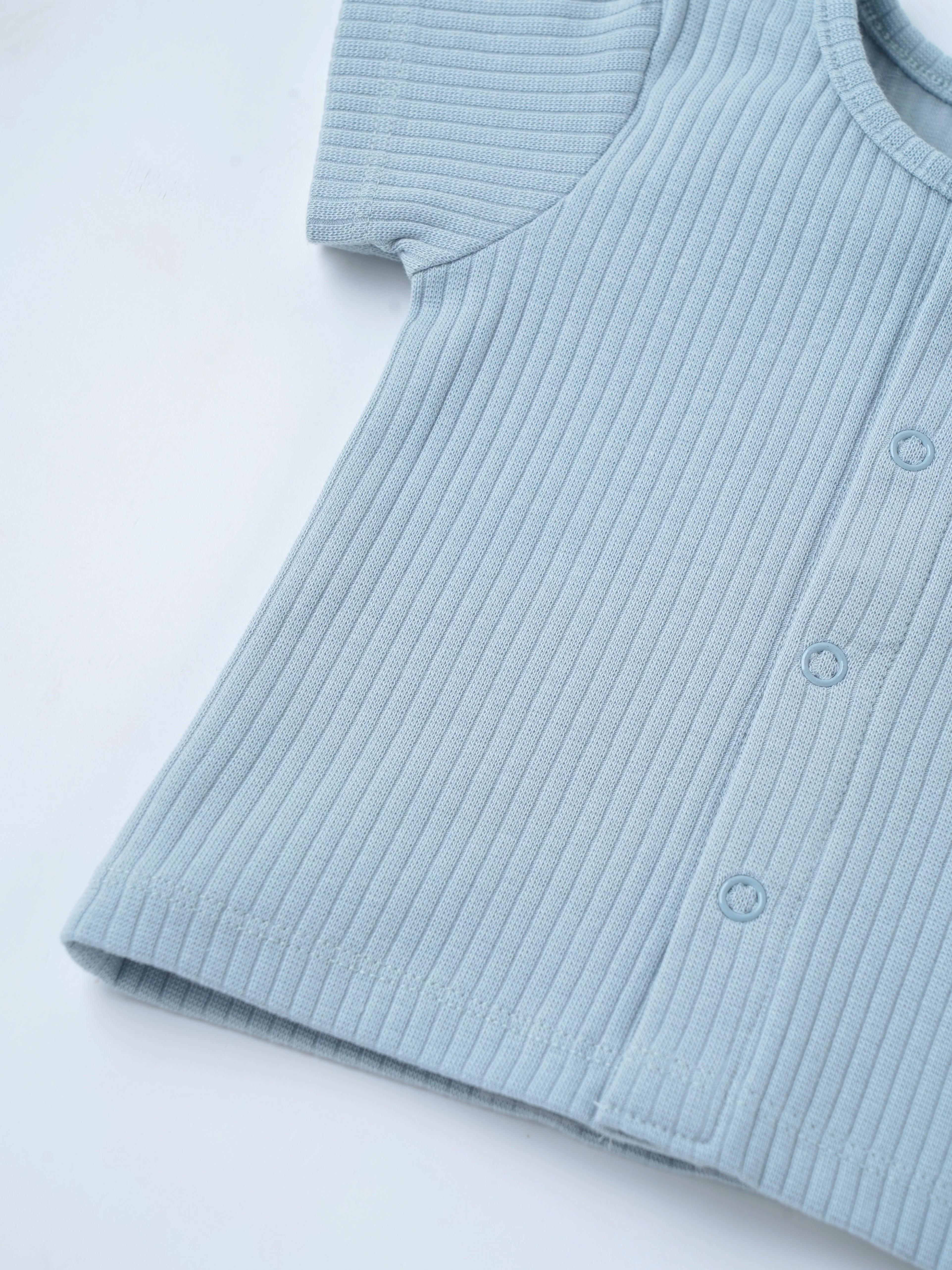 Popees Baby Boys Cotton T Shirt| Light Blue| Tiny Baby, Newborn -9 Months - Image 5