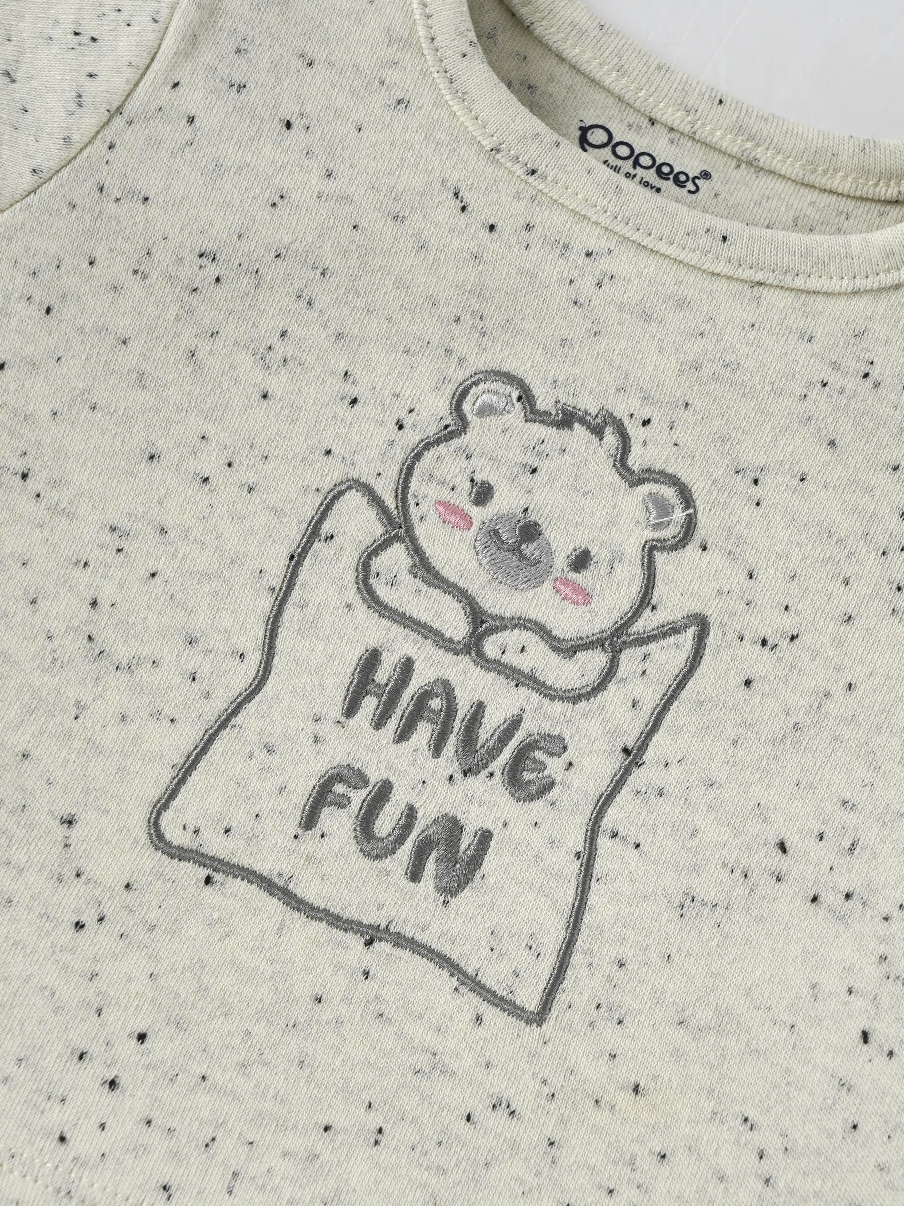 Popees Baby Boys Cotton Printed T-Shirt with Shoulder Buttons| 0-9 Months - Image 2