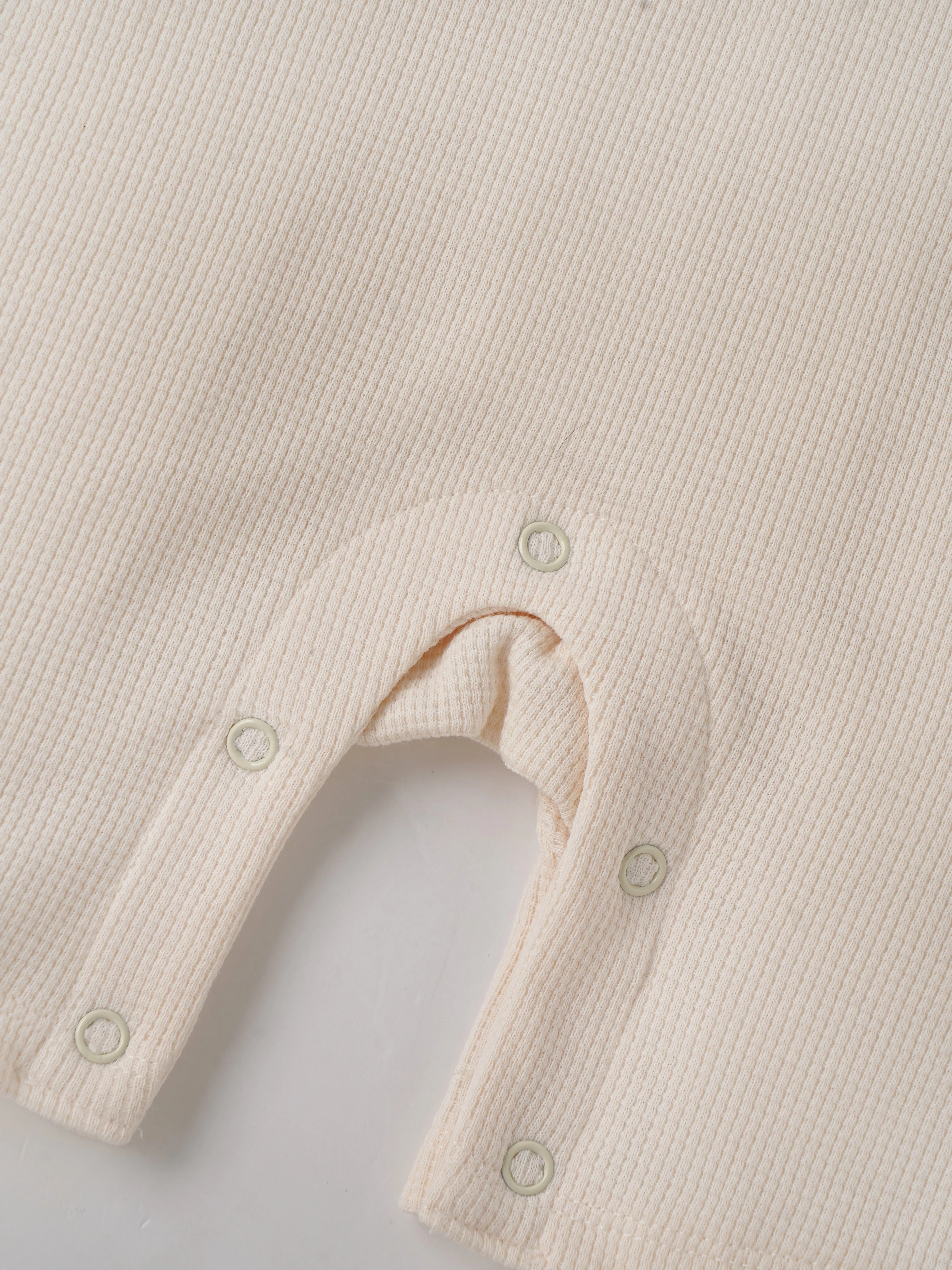 Popees Baby Boys Cotton Waffle Romper |Polo Collar Onesie (3–24 Months) - Image 4