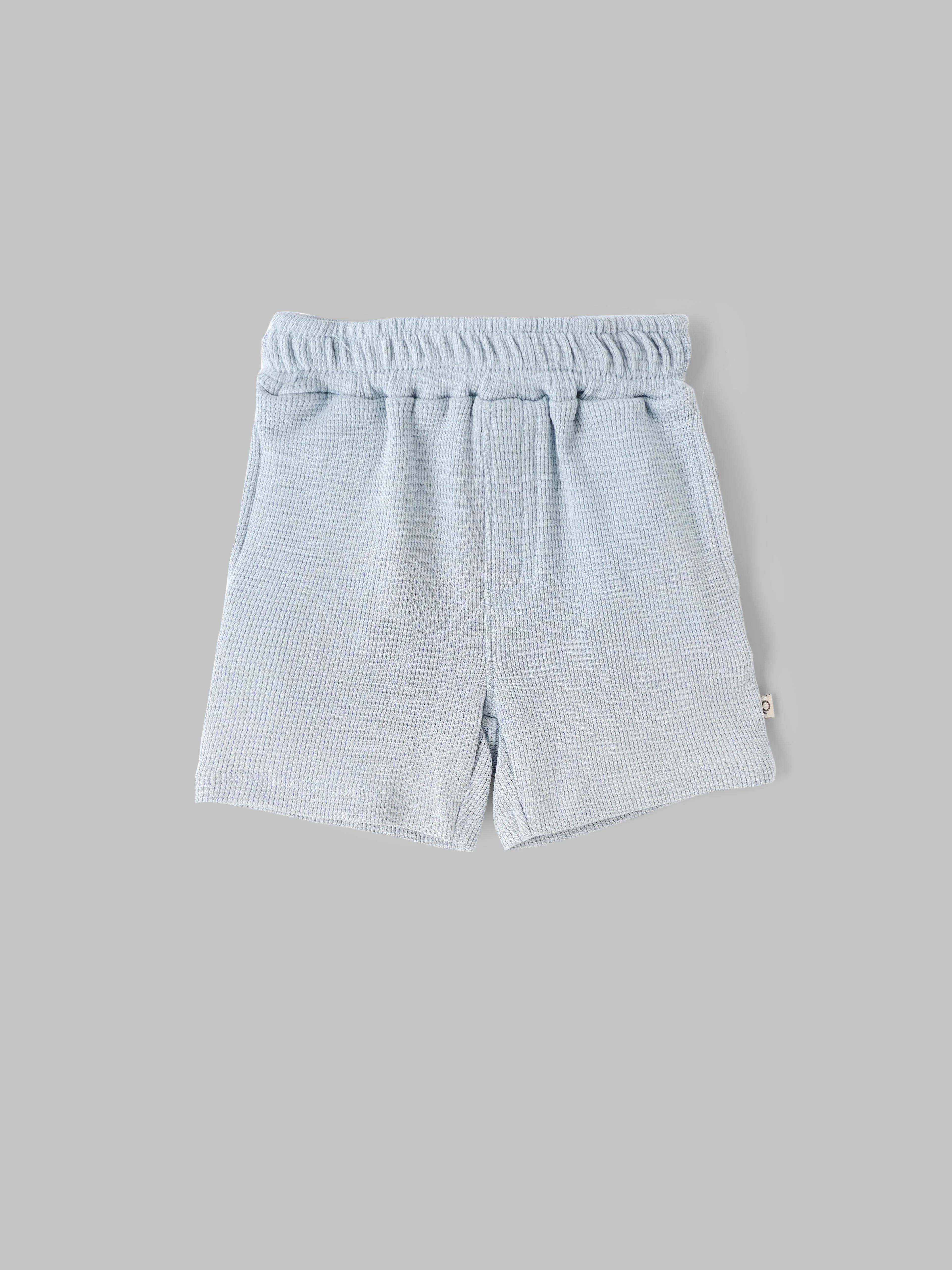 Popees Baby Boys Cotton Waffle Shorts |Soft Elastic Waist Summer Shorts (Newborn to 9 Months) - Image 2