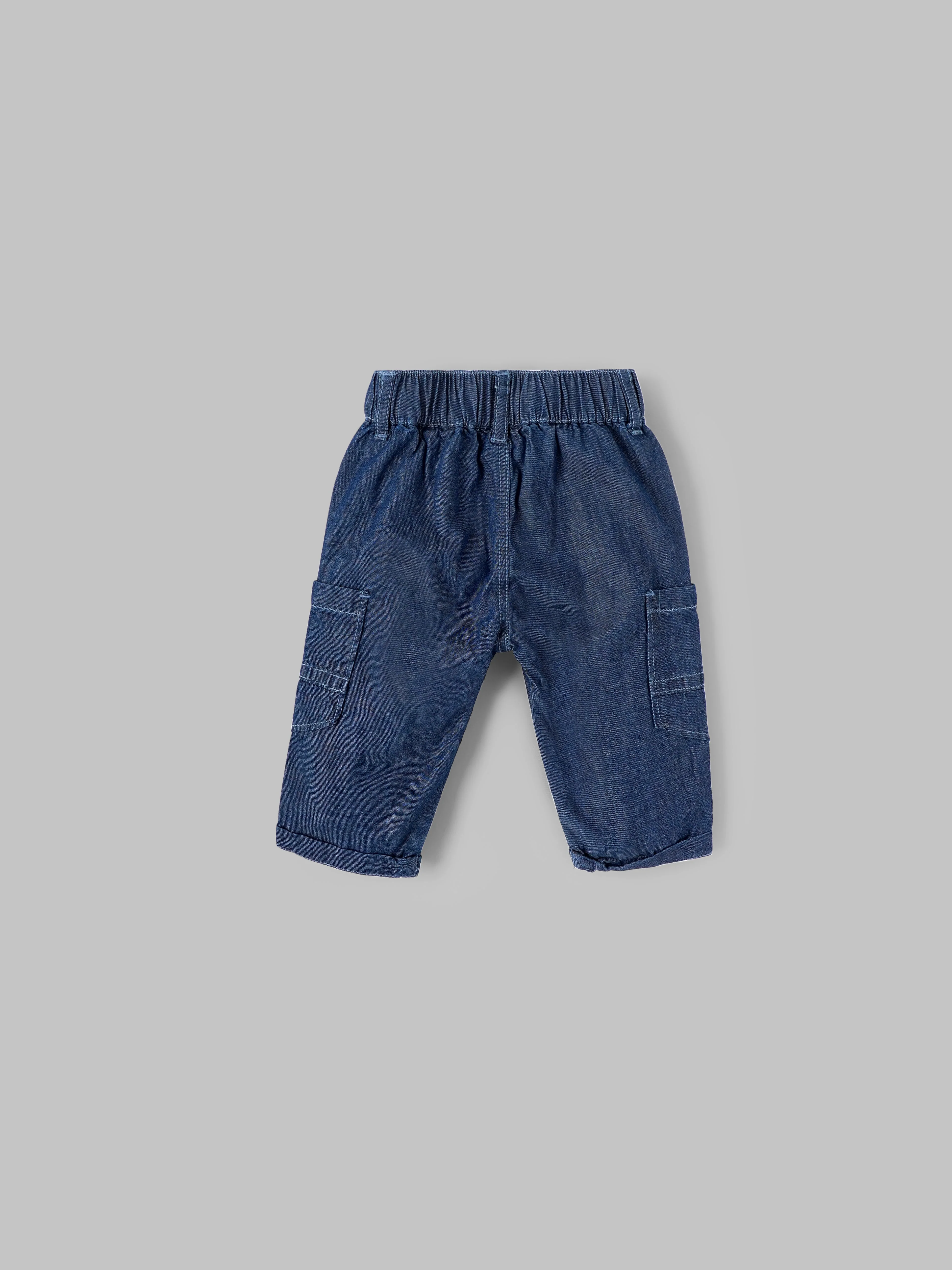 Popees Baby Boys Denim Jeans| Blue| 3-36 Months - Image 2