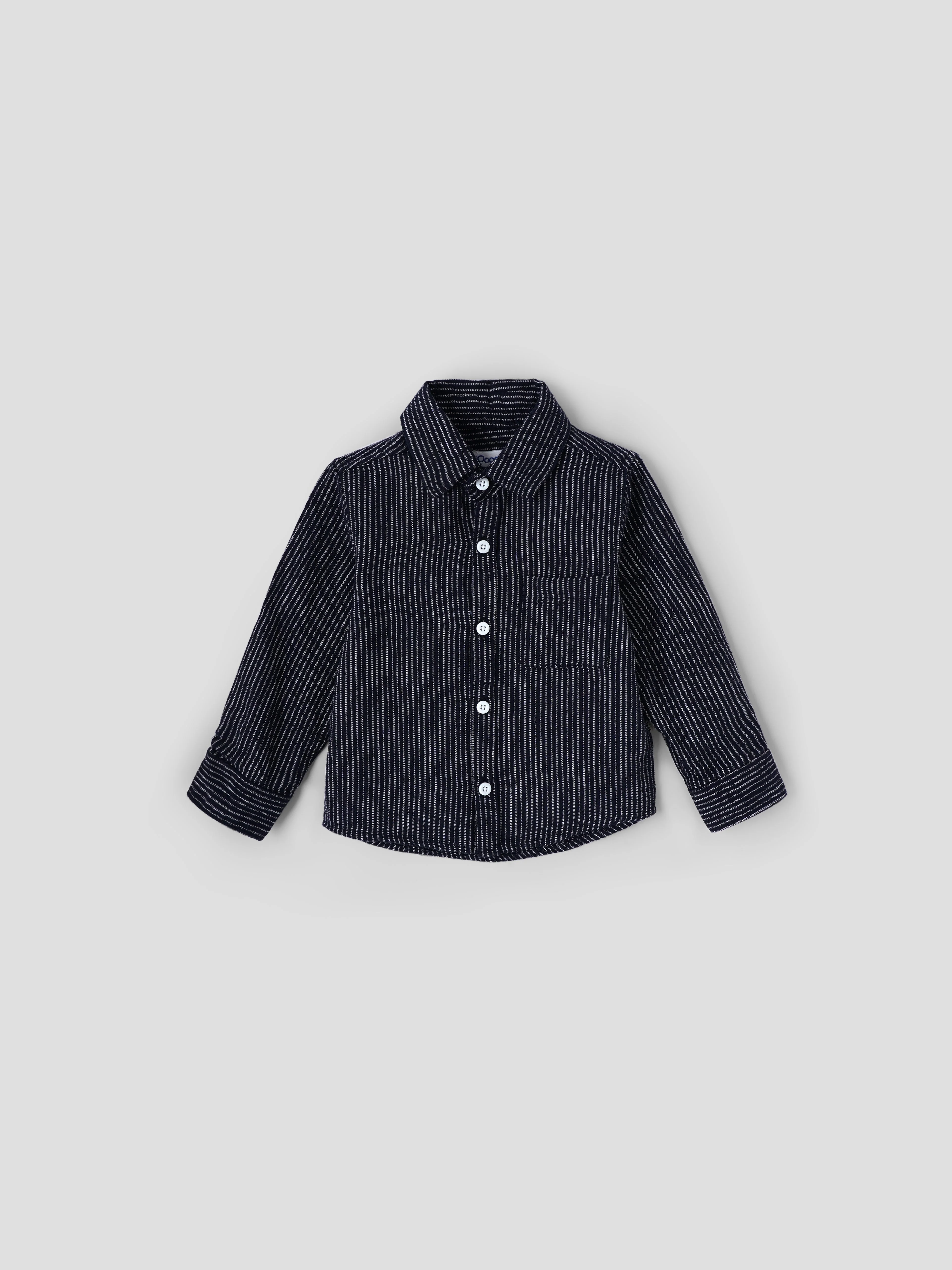 Popees Baby Boys Full Sleeve Shirt| Navy Blue| 9 Months To 4 Years