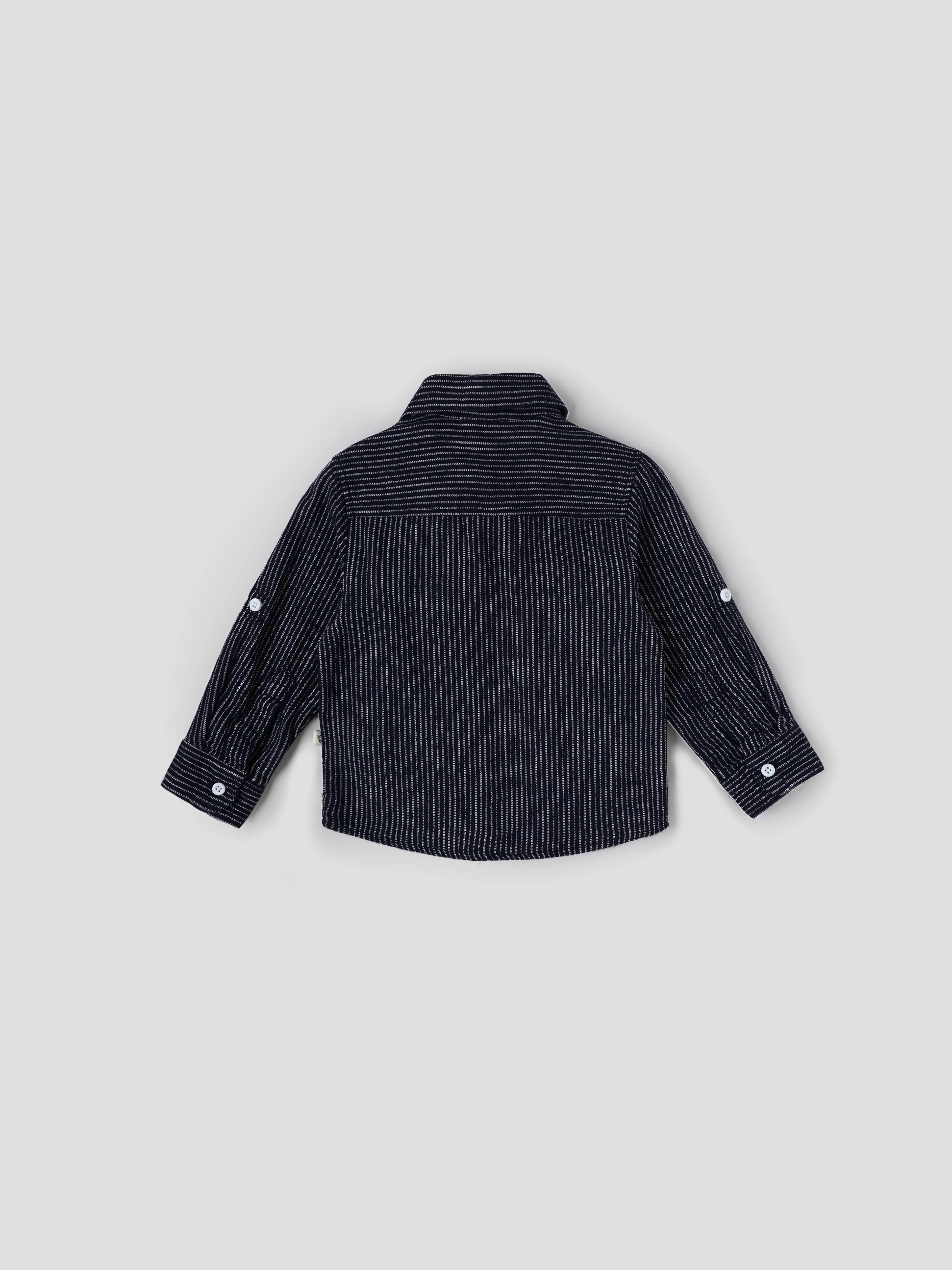 Popees Baby Boys Full Sleeve Shirt| Navy Blue| 9 Months To 4 Years - Image 2