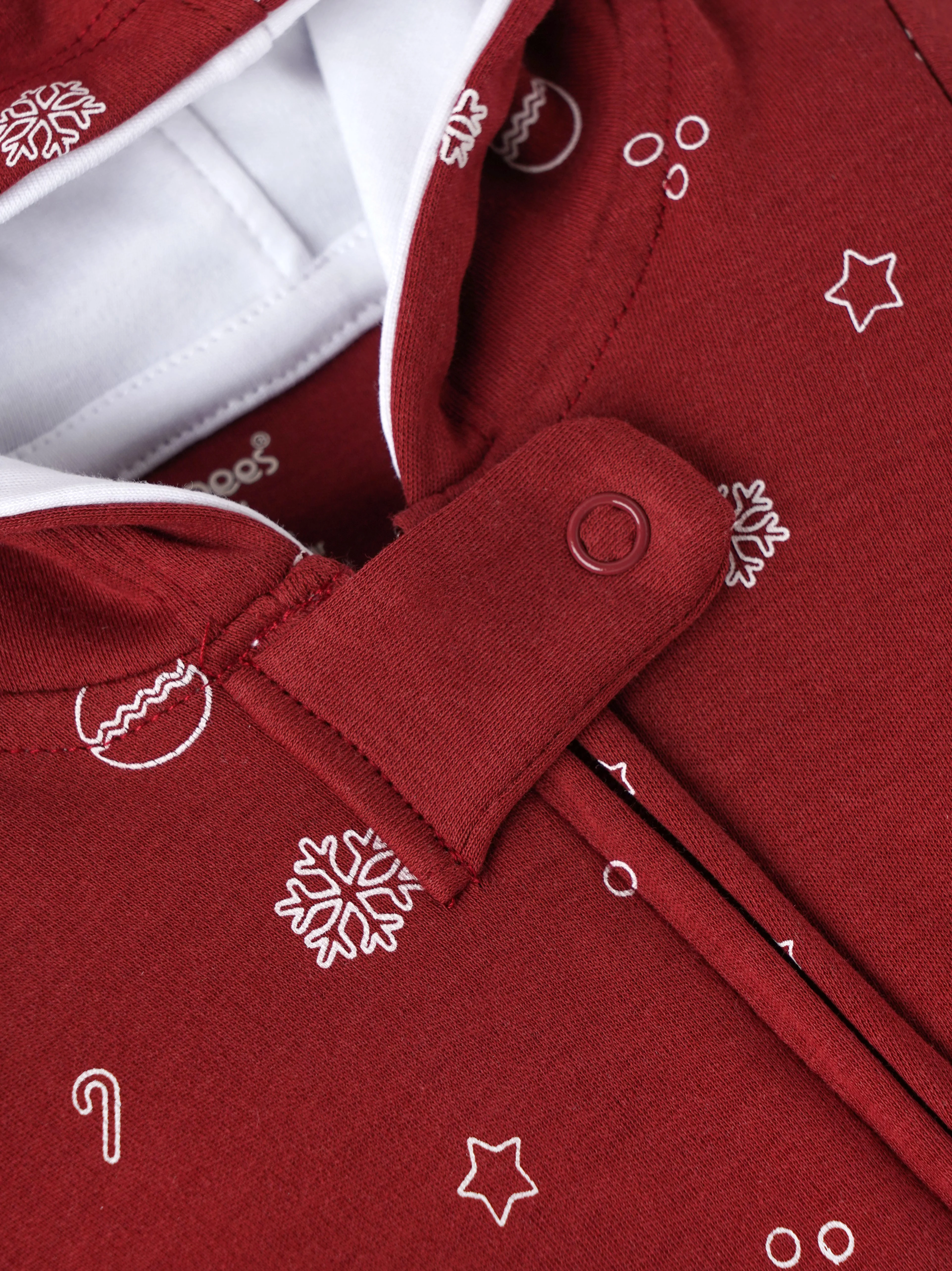 Popees Baby Boys Hooded Sleepsuit| Red| Newborn to 9 Months - Image 3