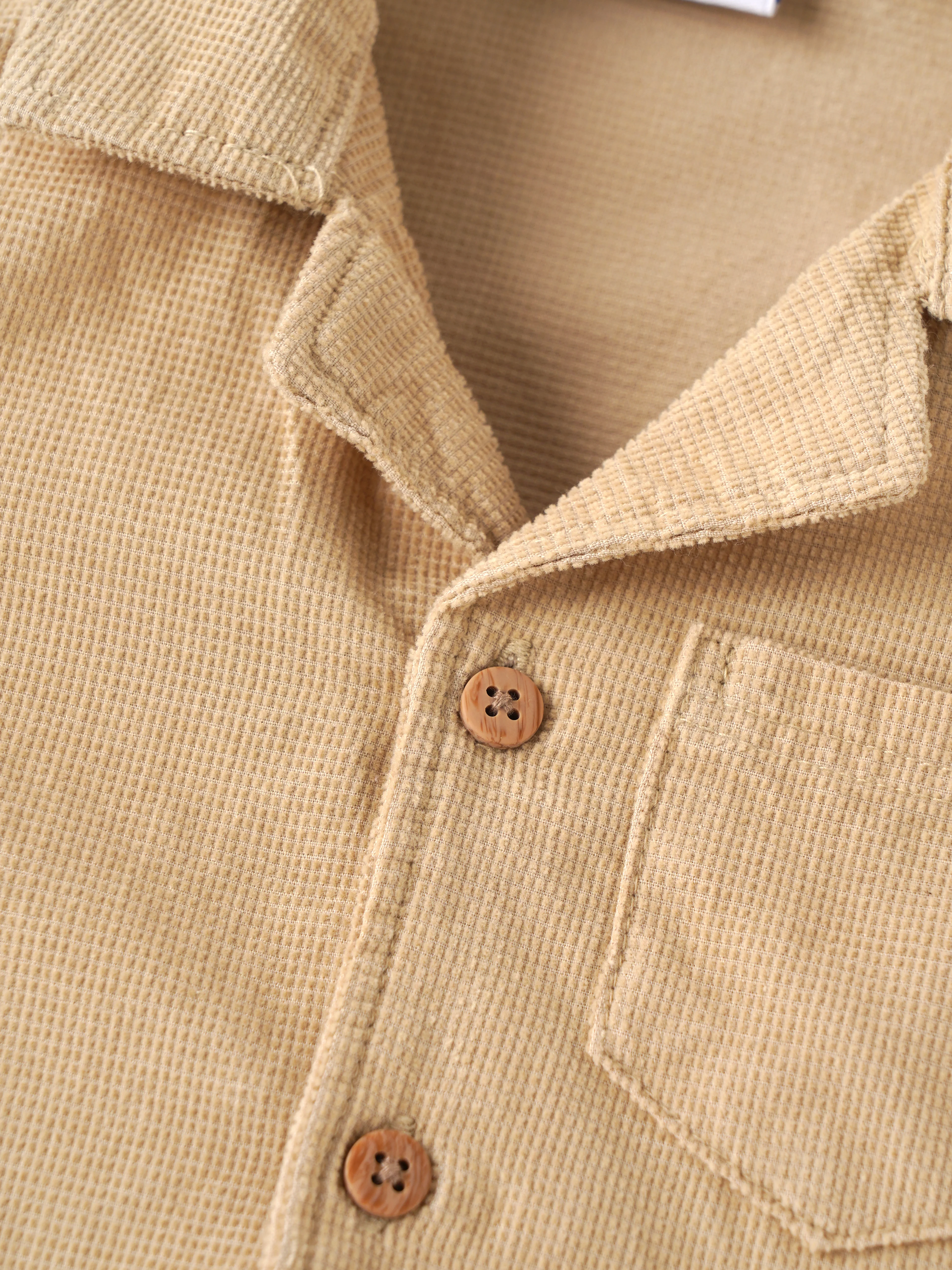 Popees Baby Boy Cotton Shirt | Beige Half Sleeve Casual Shirt for 3-24 Months - Image 4