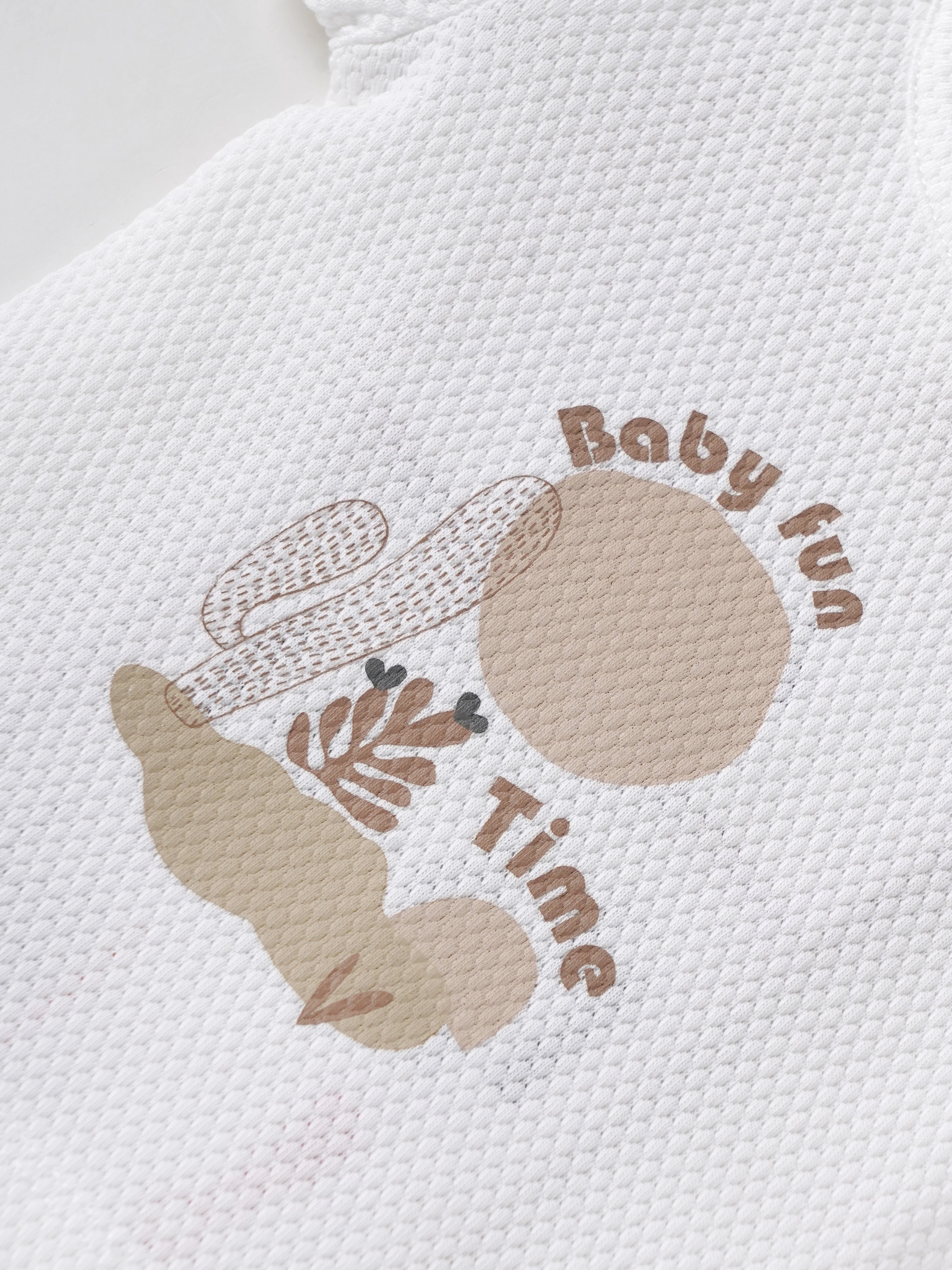 Popees Baby Boys Printed T-Shirt| Newborn–9 Months |Soft Cotton, White - Image 4