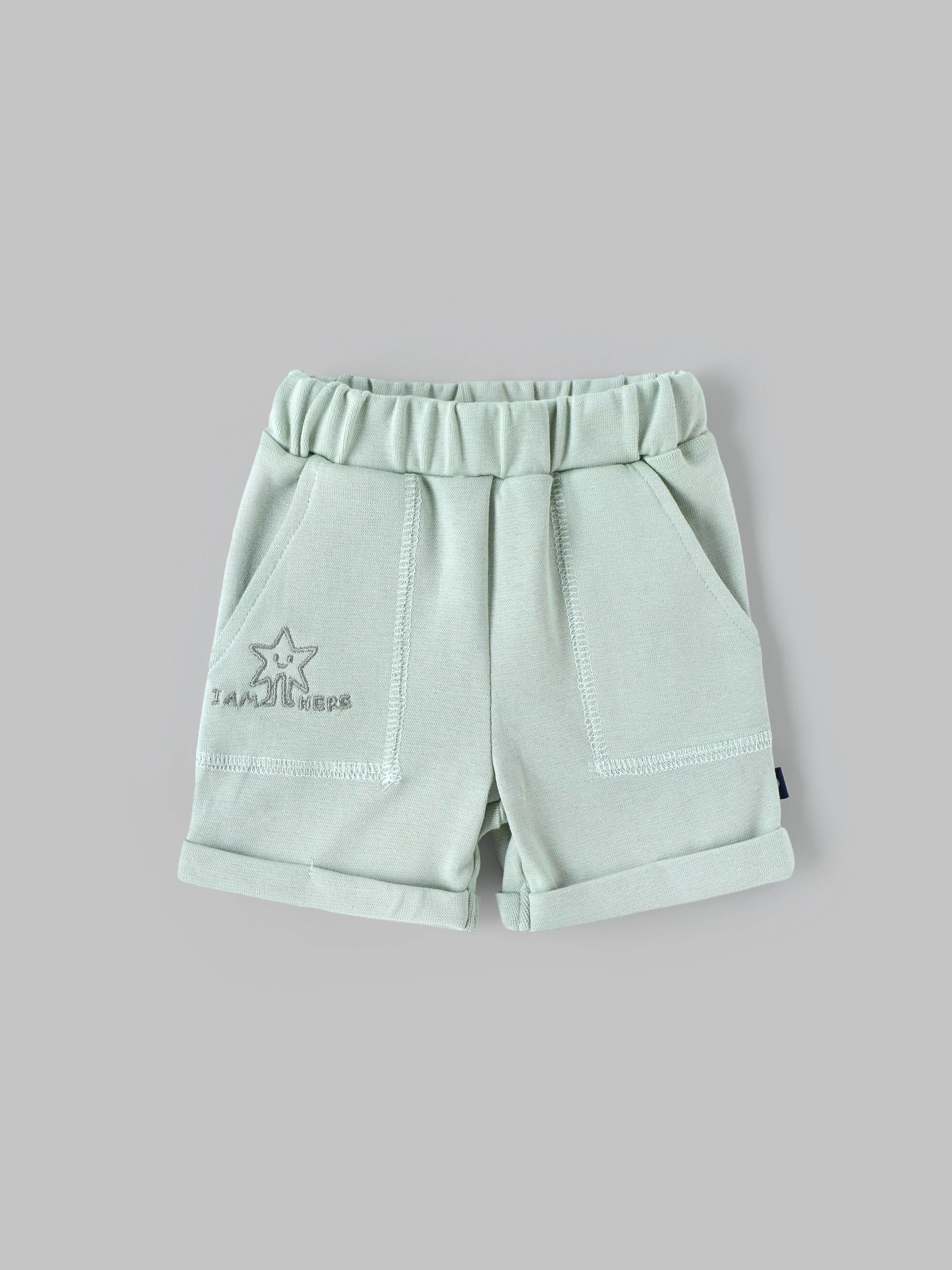 Popees Baby Boys Cotton Shorts Combo| 0–9 Months Soft Ribbed Fabric, Elastic Waist, Knee Length - Image 3