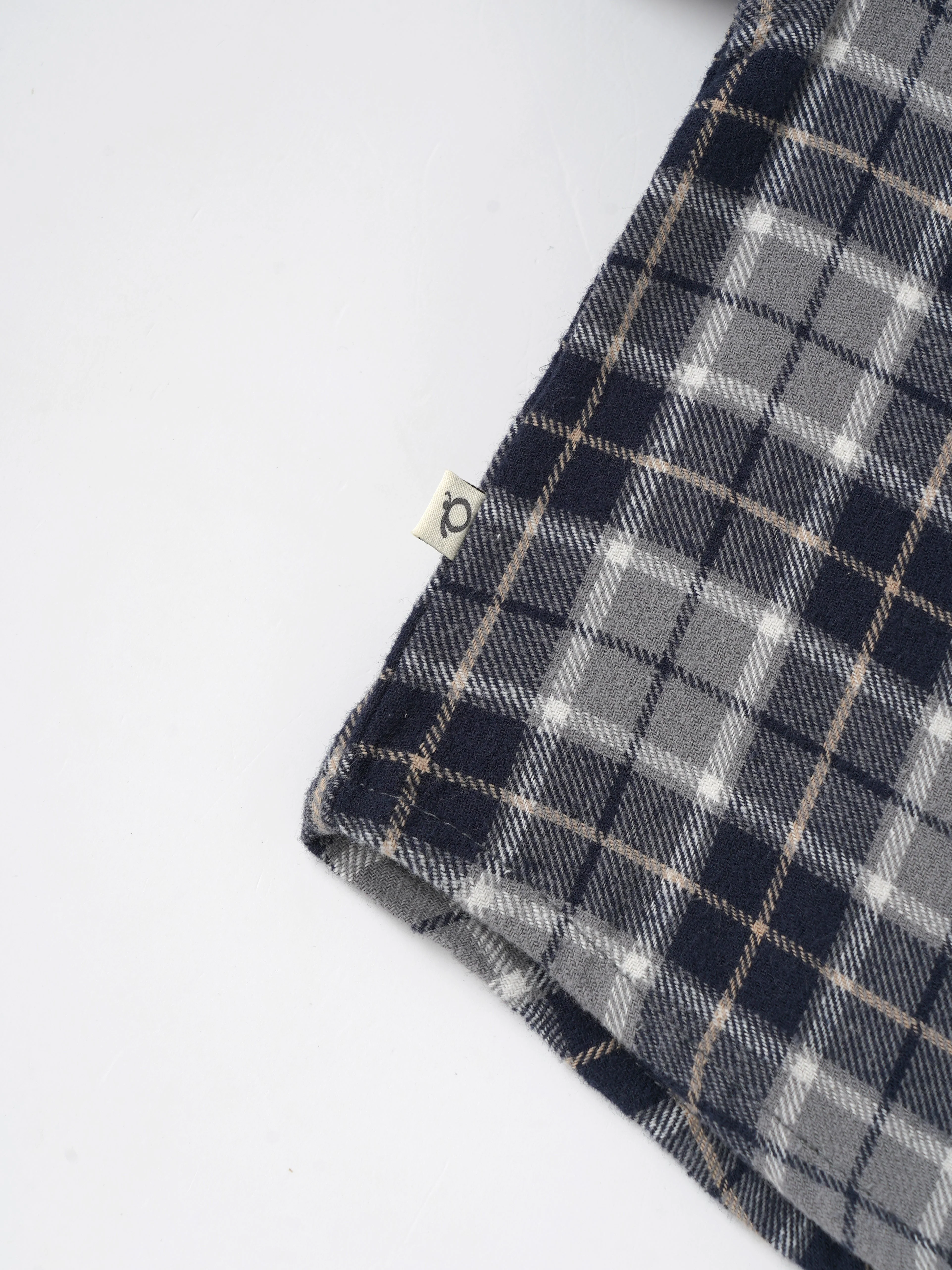 Popees Baby Boys Short Sleeve Cotton Shirt| Grey & Navy| 3-24 Months - Image 4