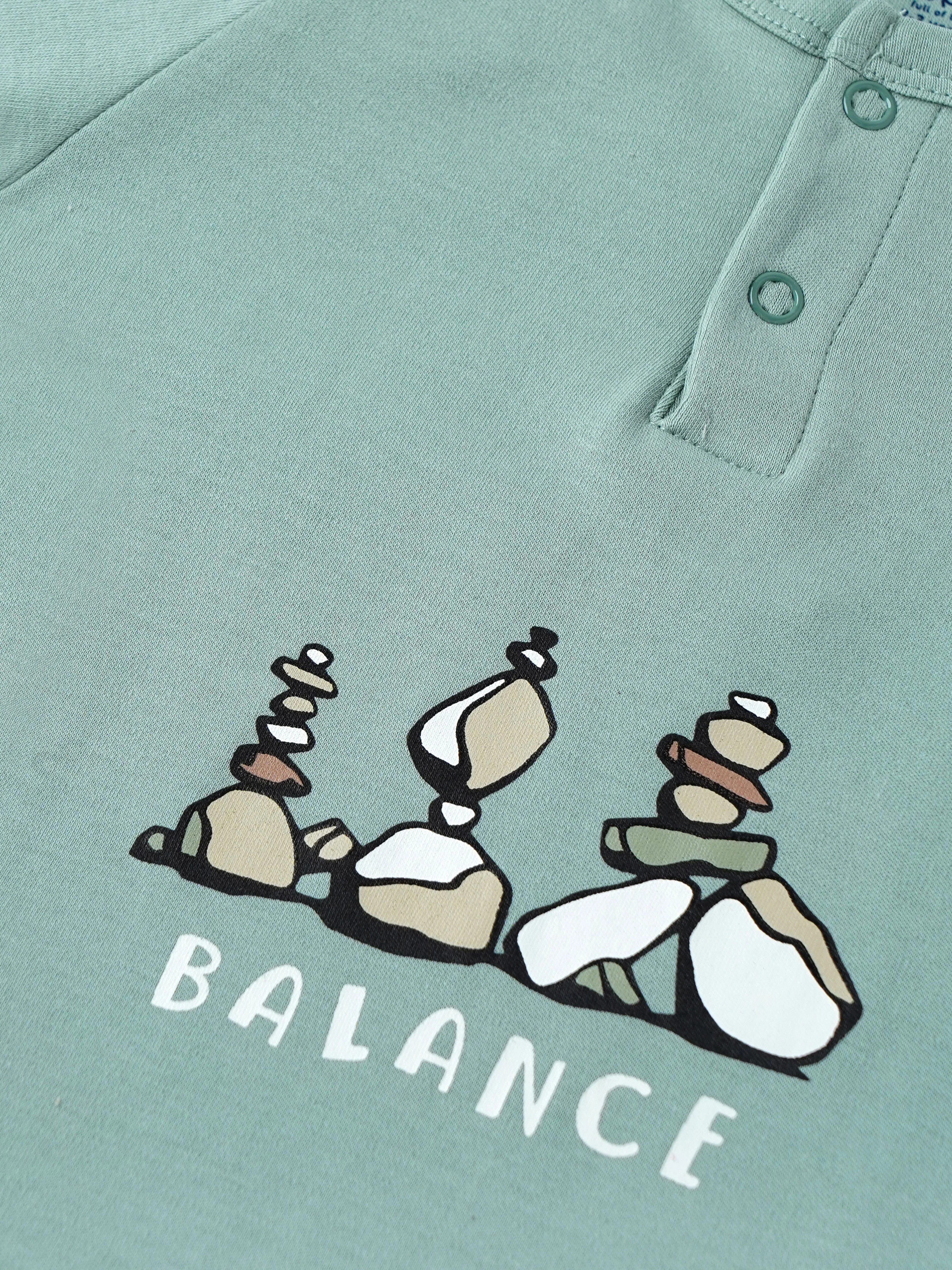 Popees Baby Boys Short Sleeve Cotton T Shirt| Mint Green| 9 Months to 4 Years - Image 3