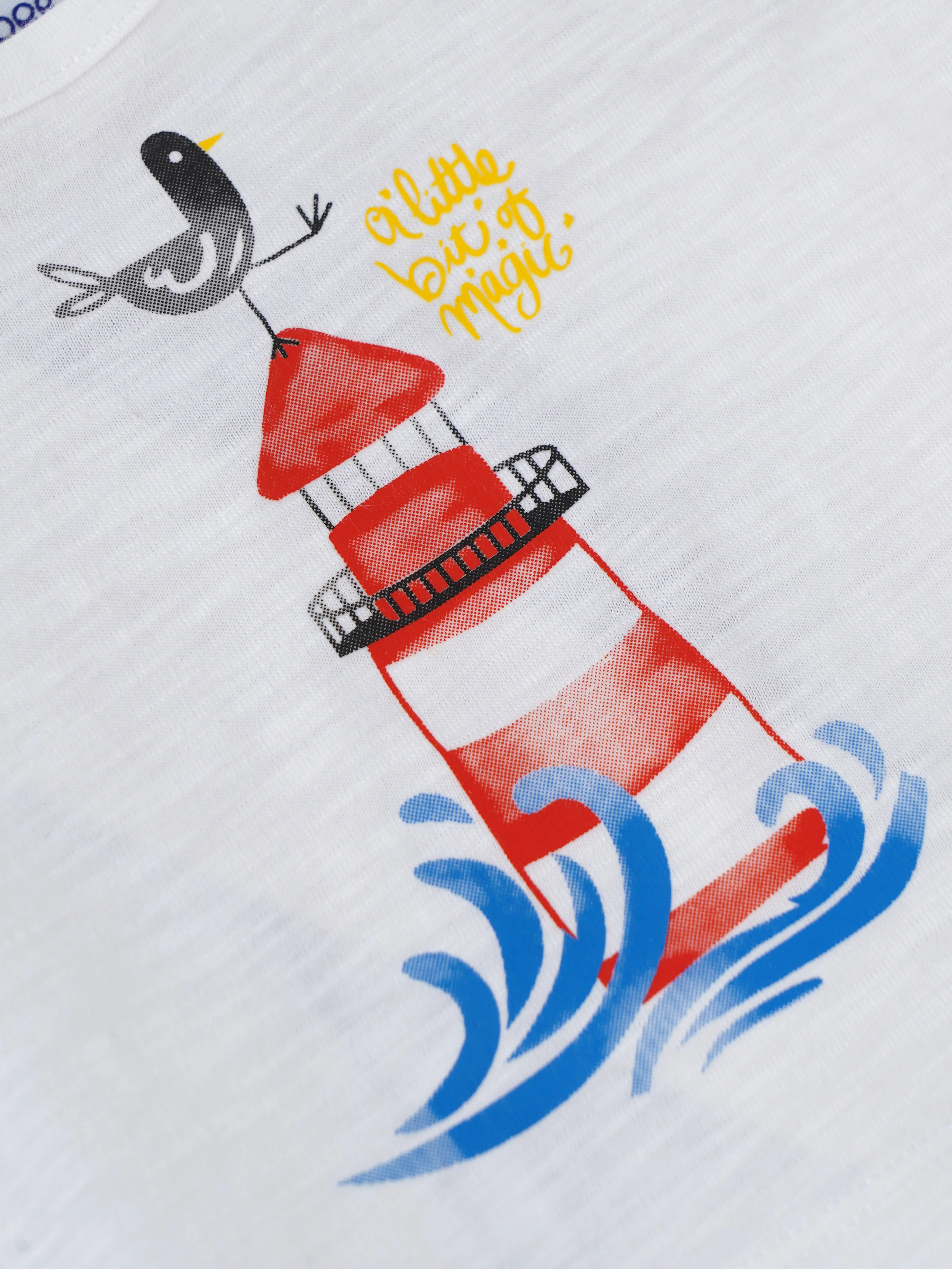 Popees Baby Boys Short Sleeves Cotton T-Shirt| White| 0-9 Months - Image 3