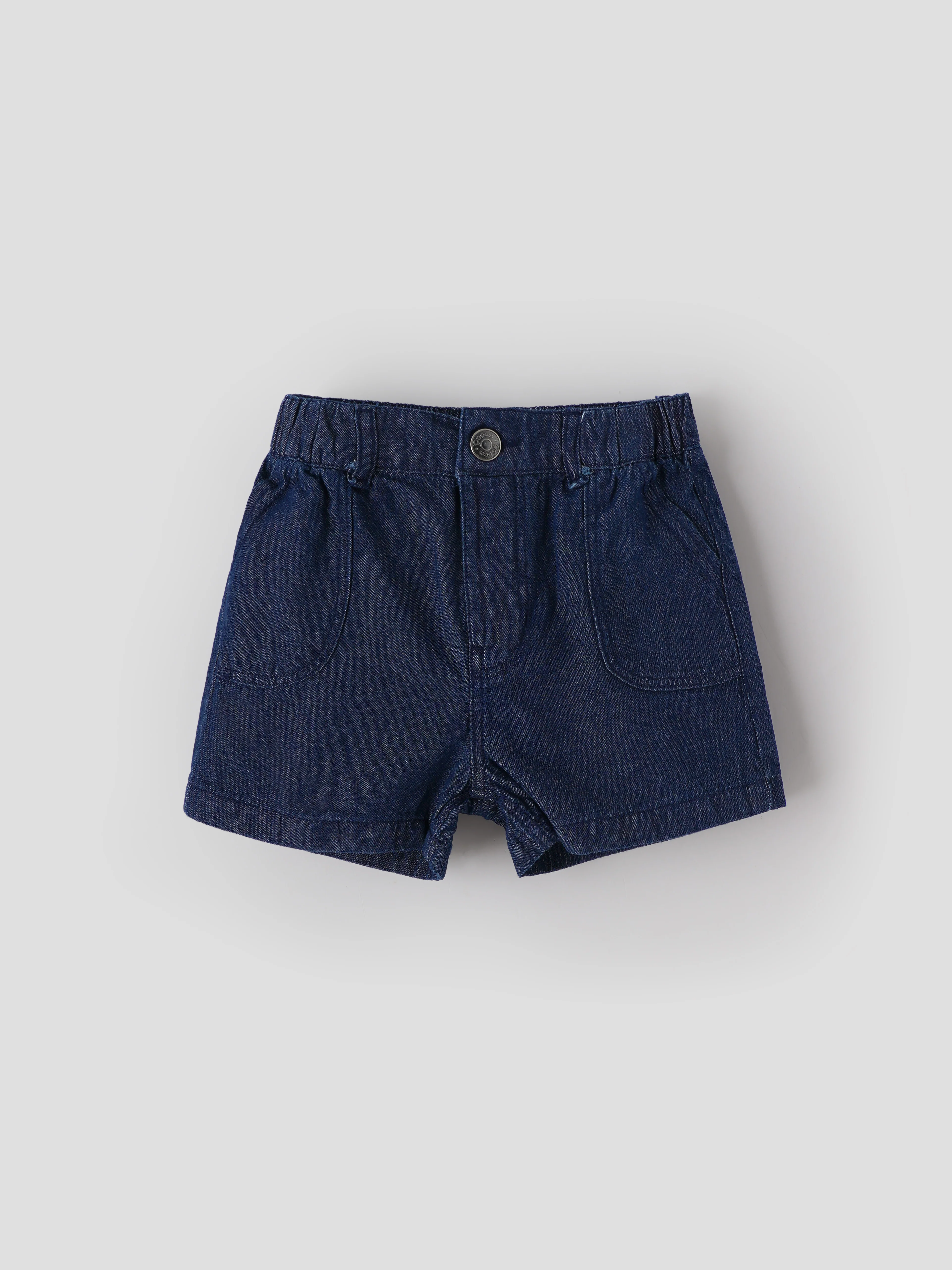 Popees Baby Girls Soft Denim Shorts | Blue | 9 Months to 4 Years