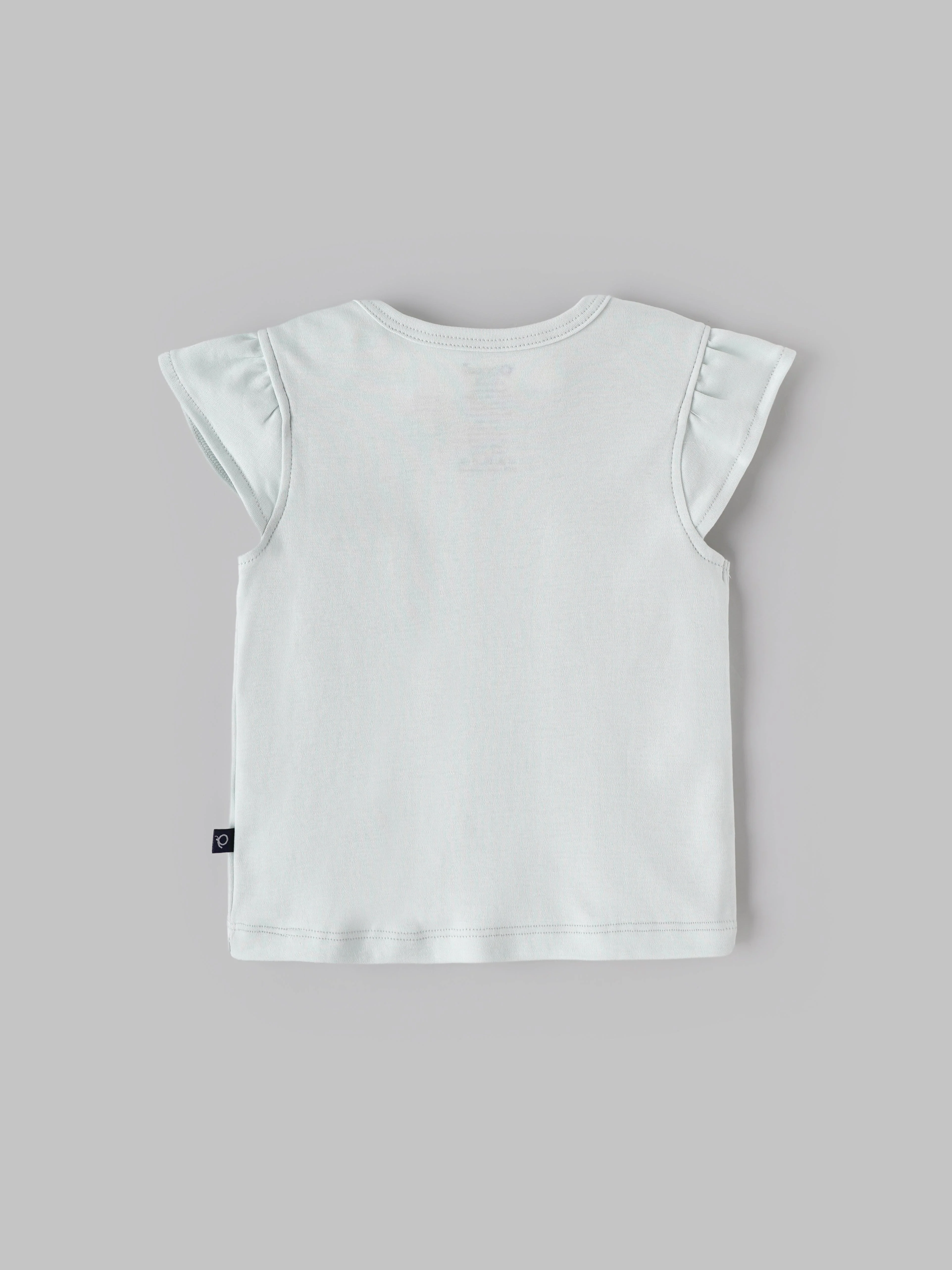 Popees Baby Girl Cotton T-Shirt with Heart Applique |Newborn to 9 M - Image 2