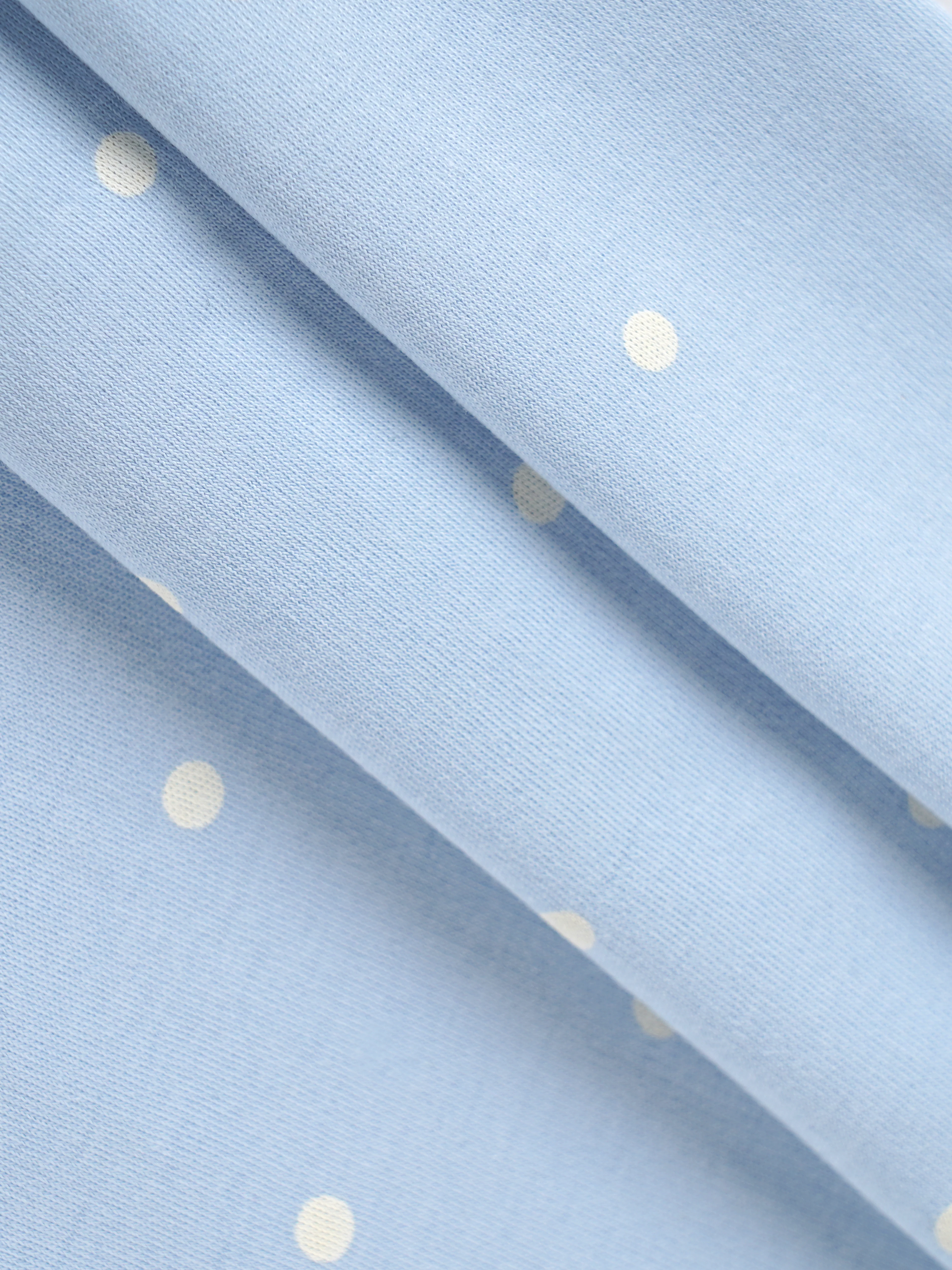 Popees Baby Girls Polka Dot Cotton Night Suit Set | Blue Half Sleeve Button-Down Top & Shorts Co-Ord Sleepwear | 9 Months–4 Years - Image 6