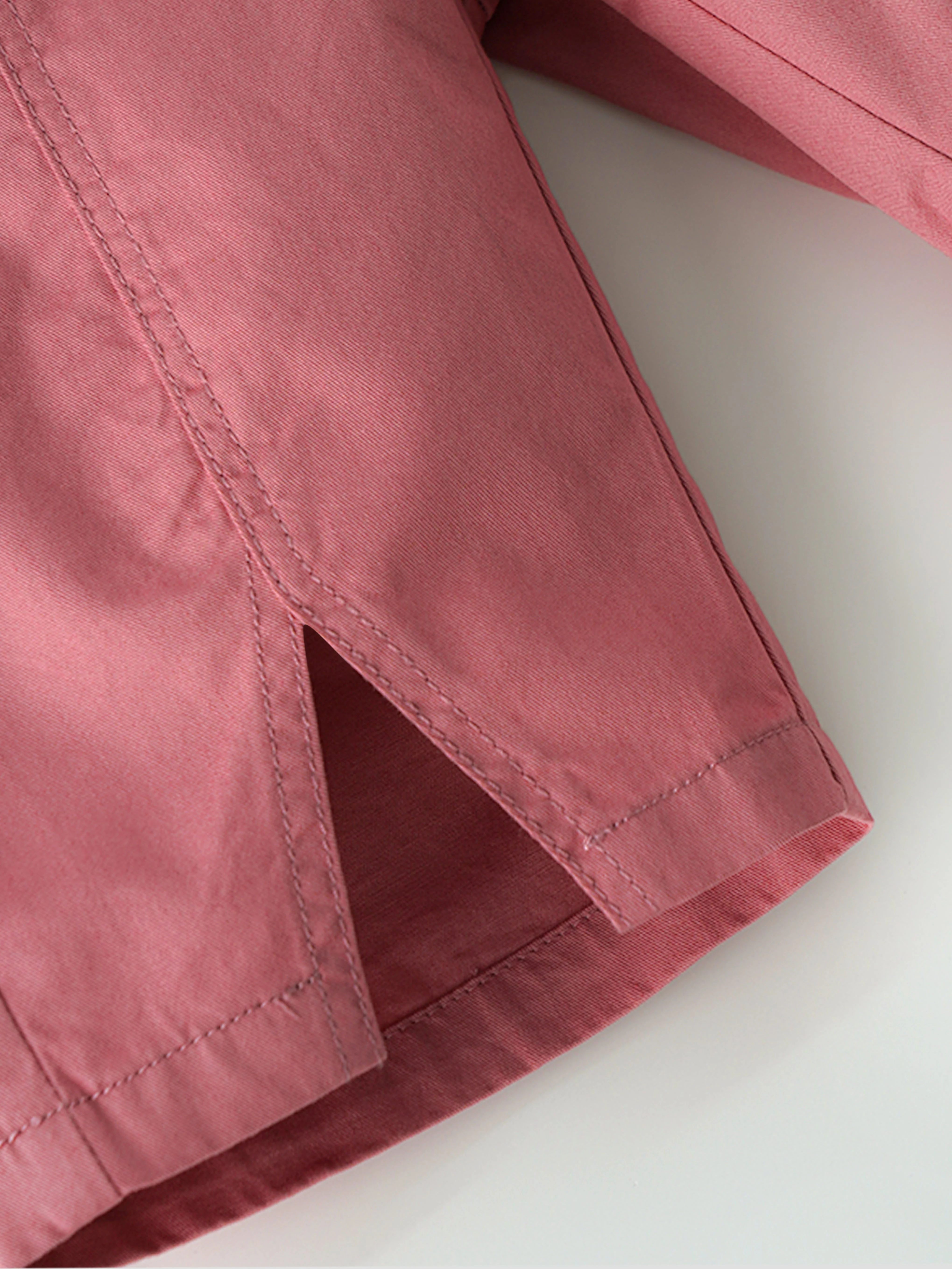 Popees Baby Girls Cotton 3/4 Shorts| Rust Pink| 1-8 Years - Image 3
