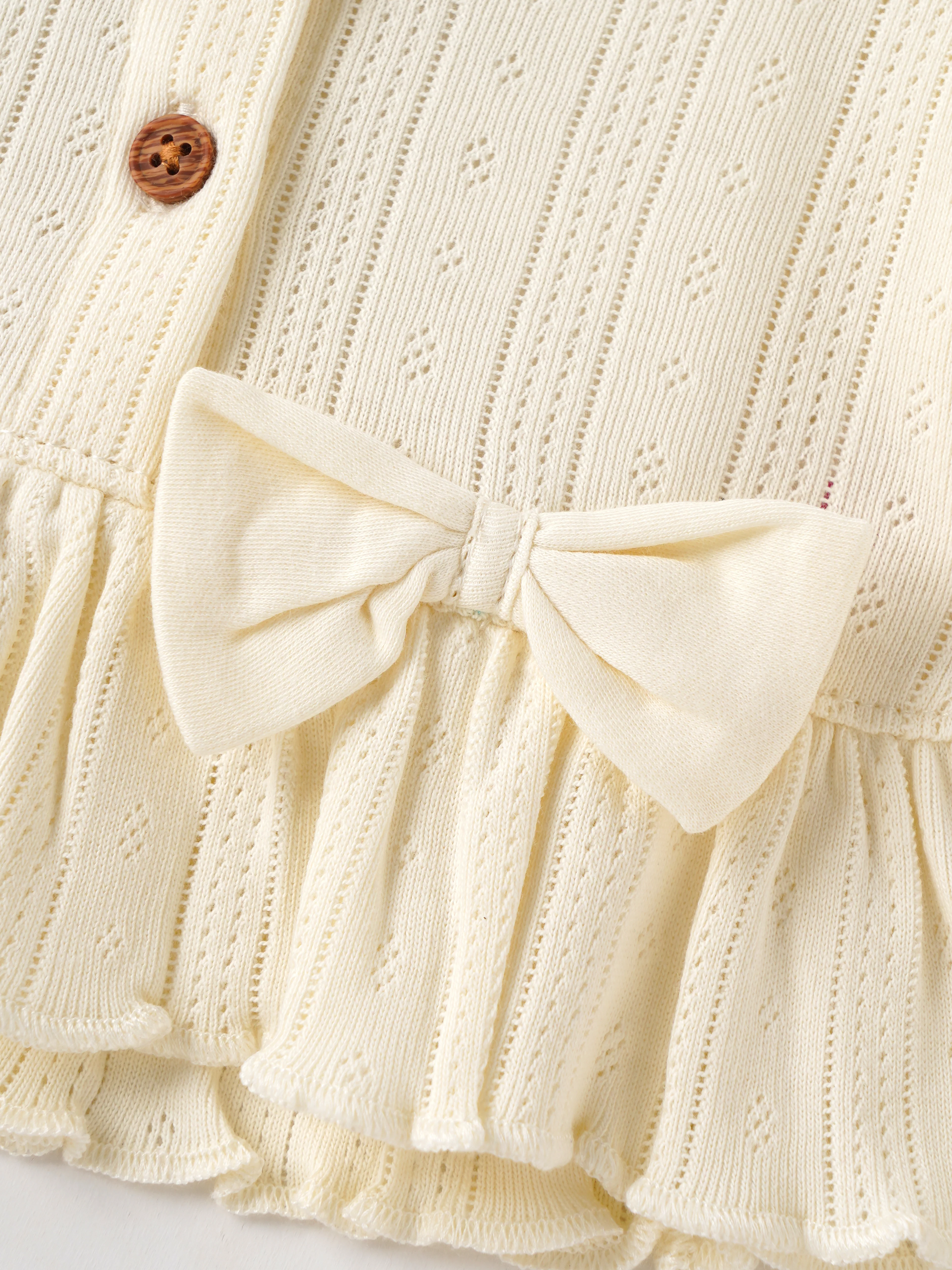Popees Baby Girls Cotton Coordinated Set | Cream & Sky Blue | Newborn to 9 Months - Image 4