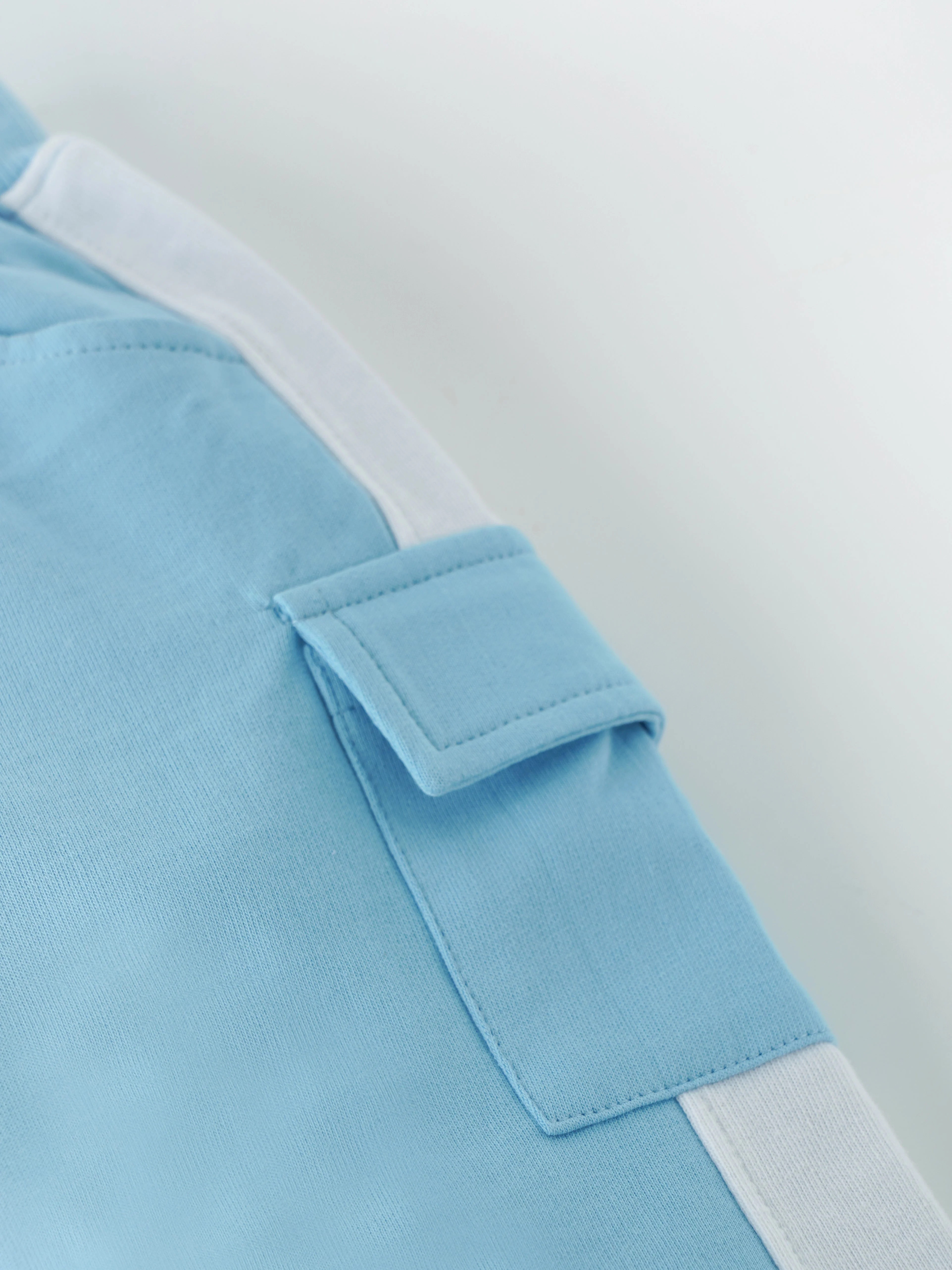 Popees Baby  Girls  Cotton Jogger Pants| Sky Blue| 1-8 Years - Image 3