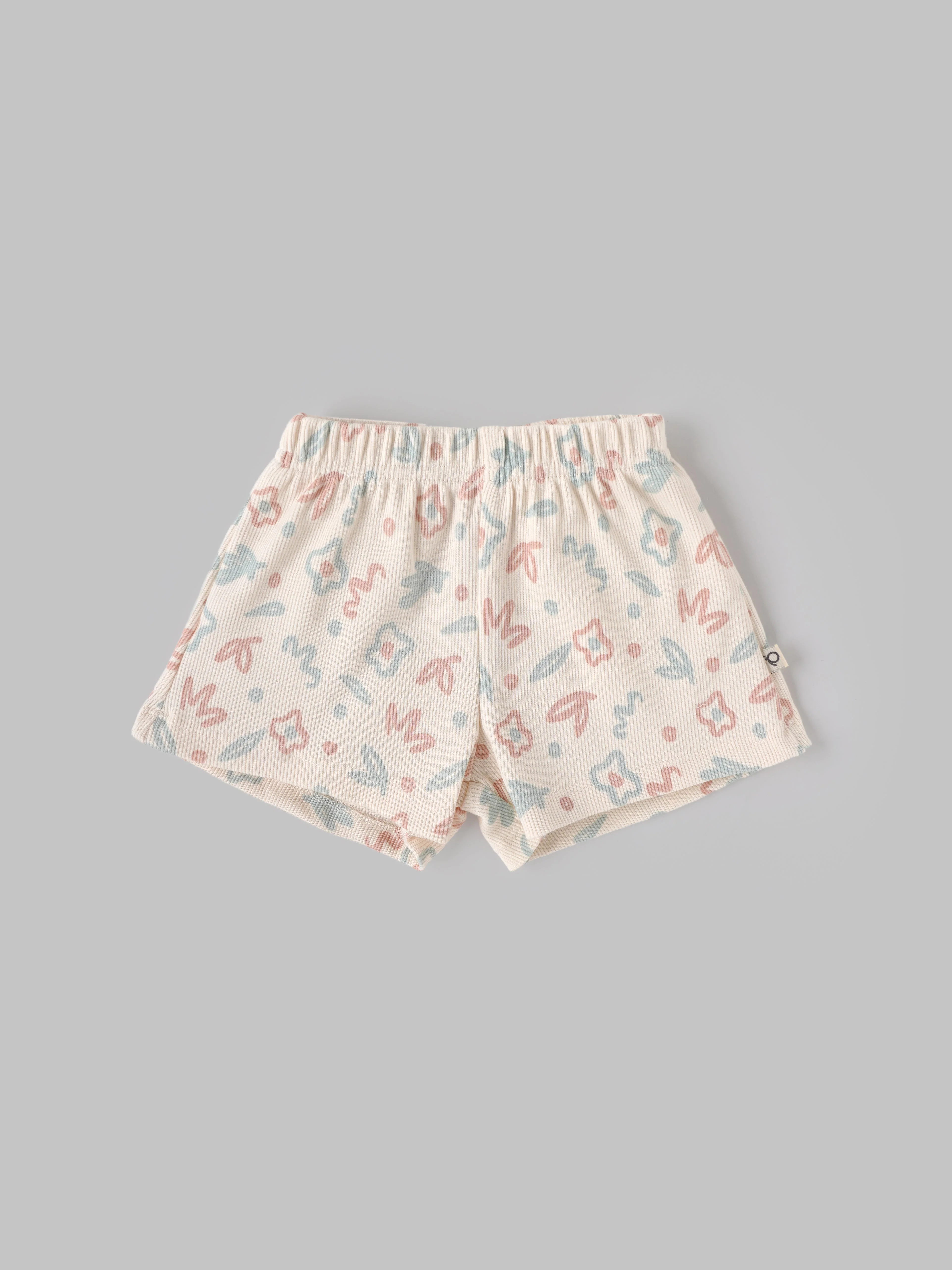 Popees Baby Girls Cotton Shorts Pack of 2 |Soft Solid & Floral Pull-On Shorts with Elastic Waist |Newborn–9 Months - Image 3
