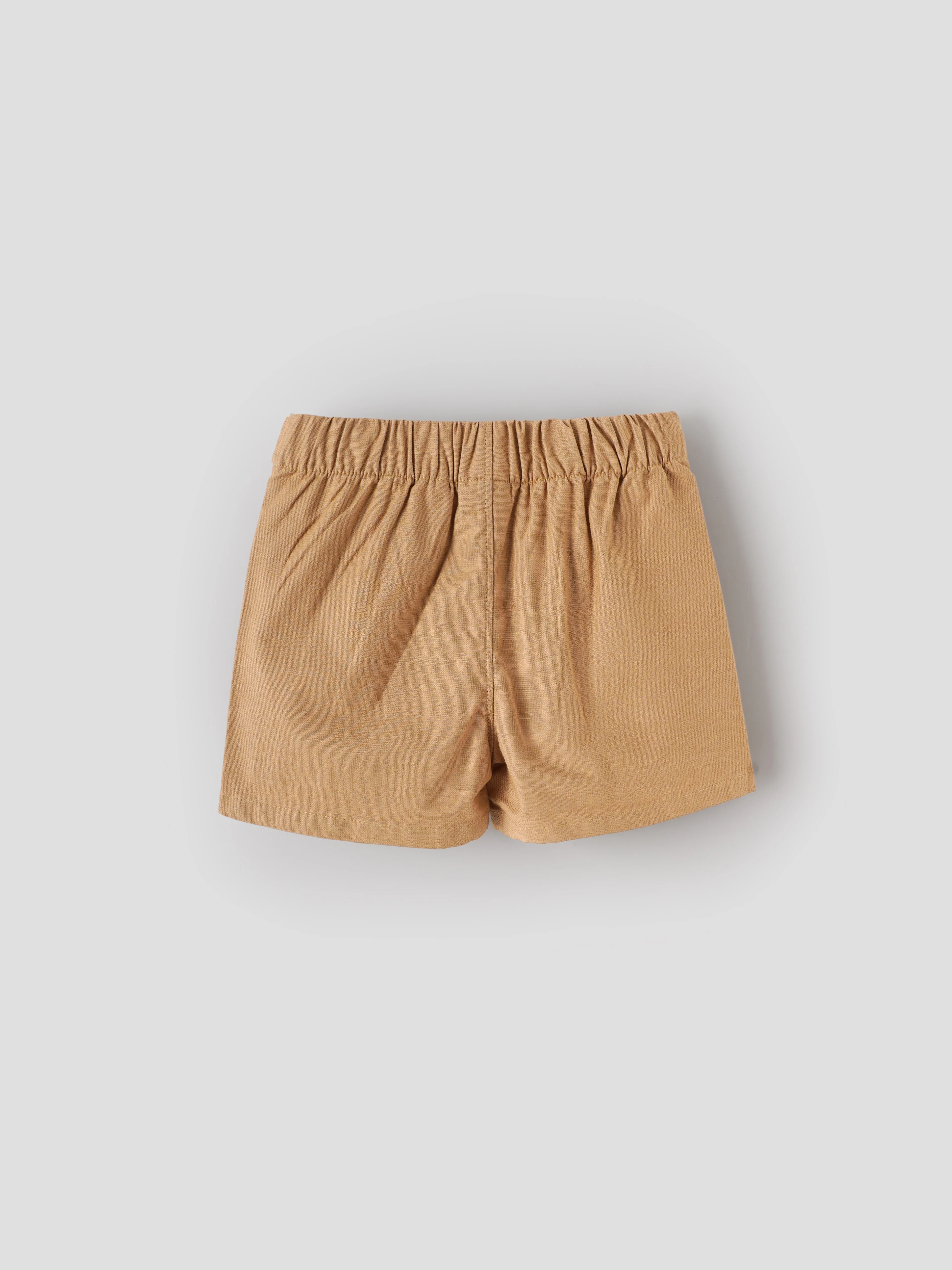 Popees Baby Girls Cotton Shorts | Beige | 3 Months To 24 Months - Image 2