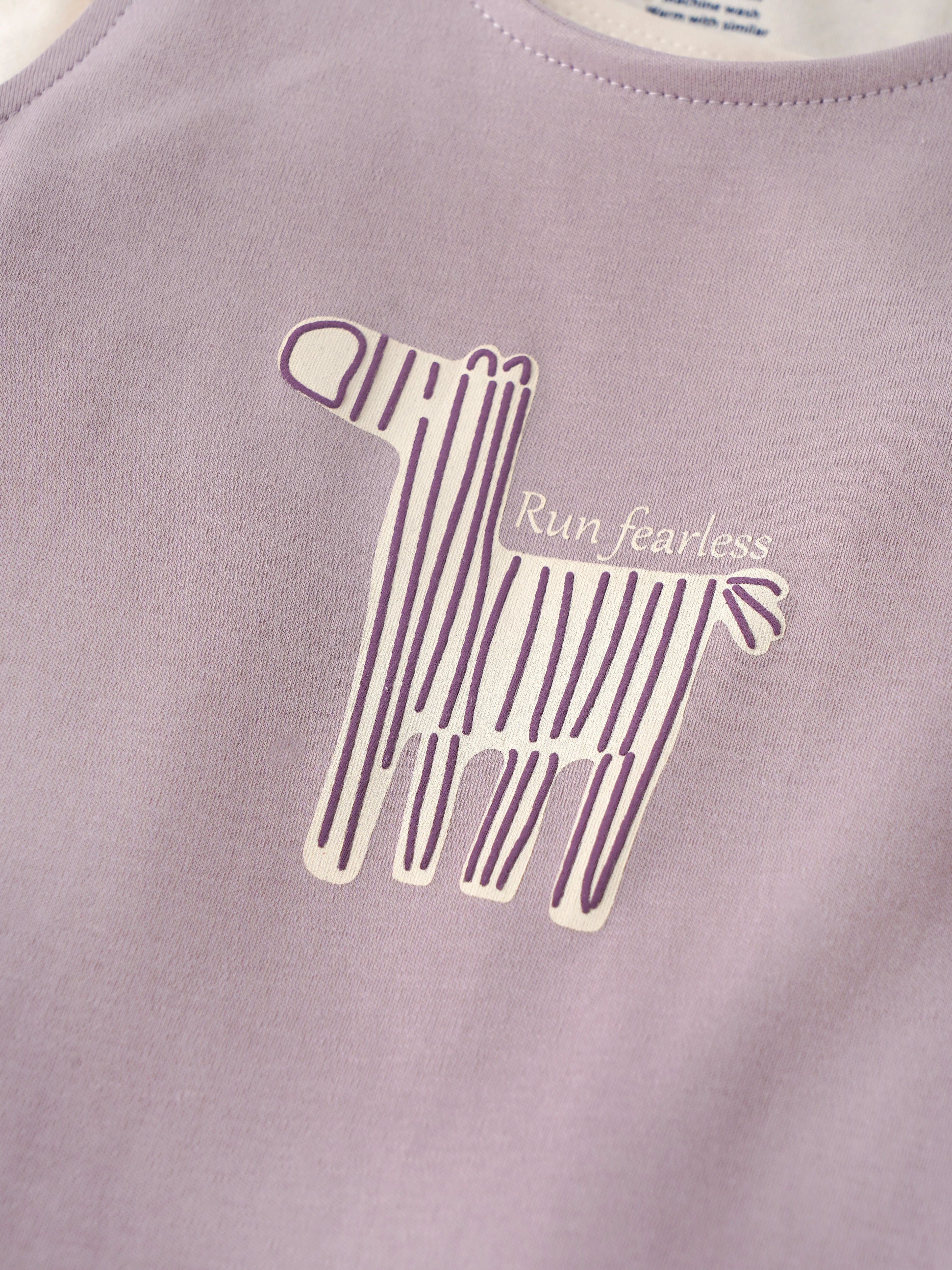 Popees Baby Girls Lavender Dungaree Set with Inner T-Shirt |Cotton Outfit (3M–24M) - Image 4
