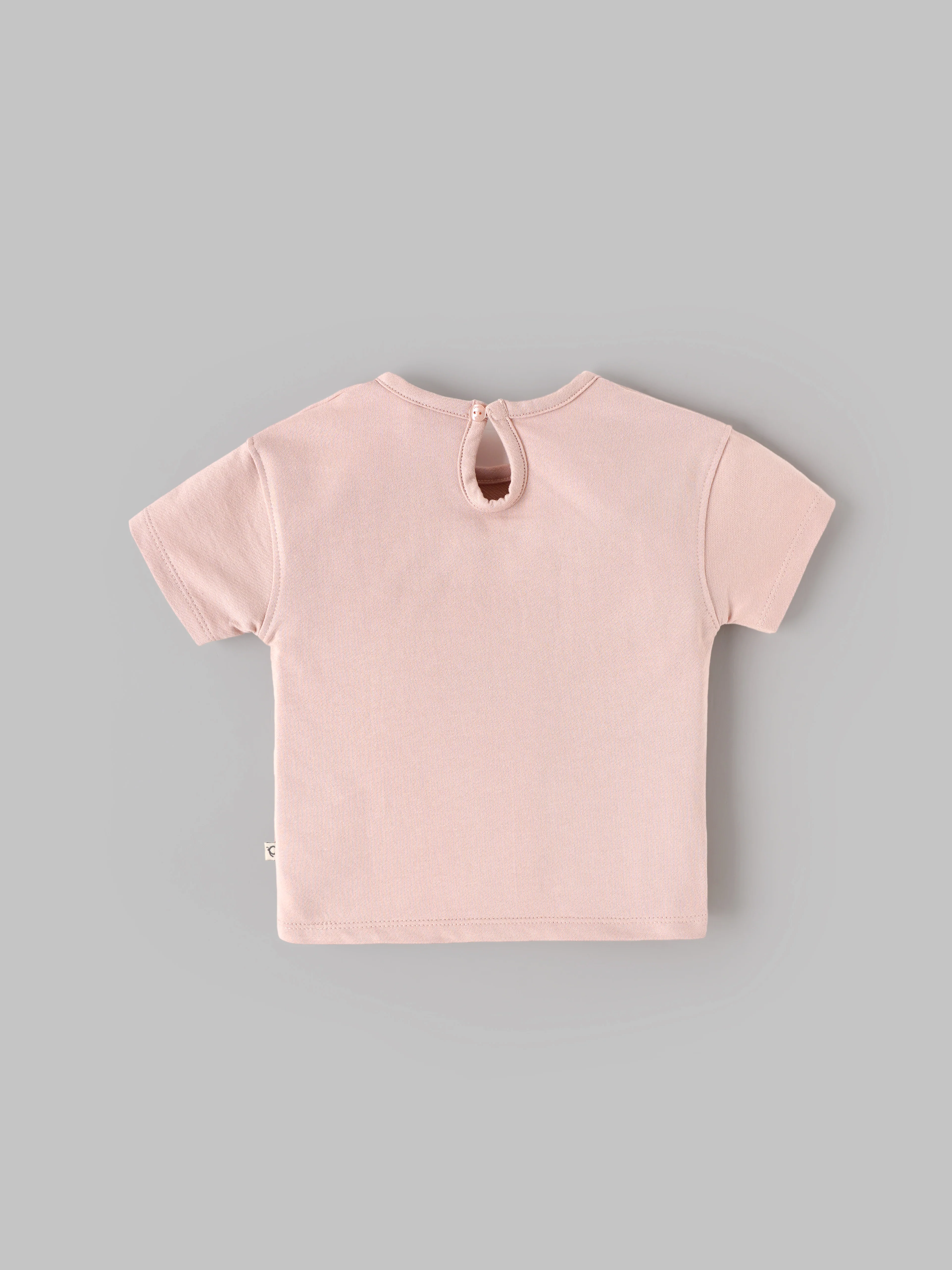 Popees Baby Girls Half Sleeve Cotton Top| Rose Smoke | 3-24 Months - Image 2