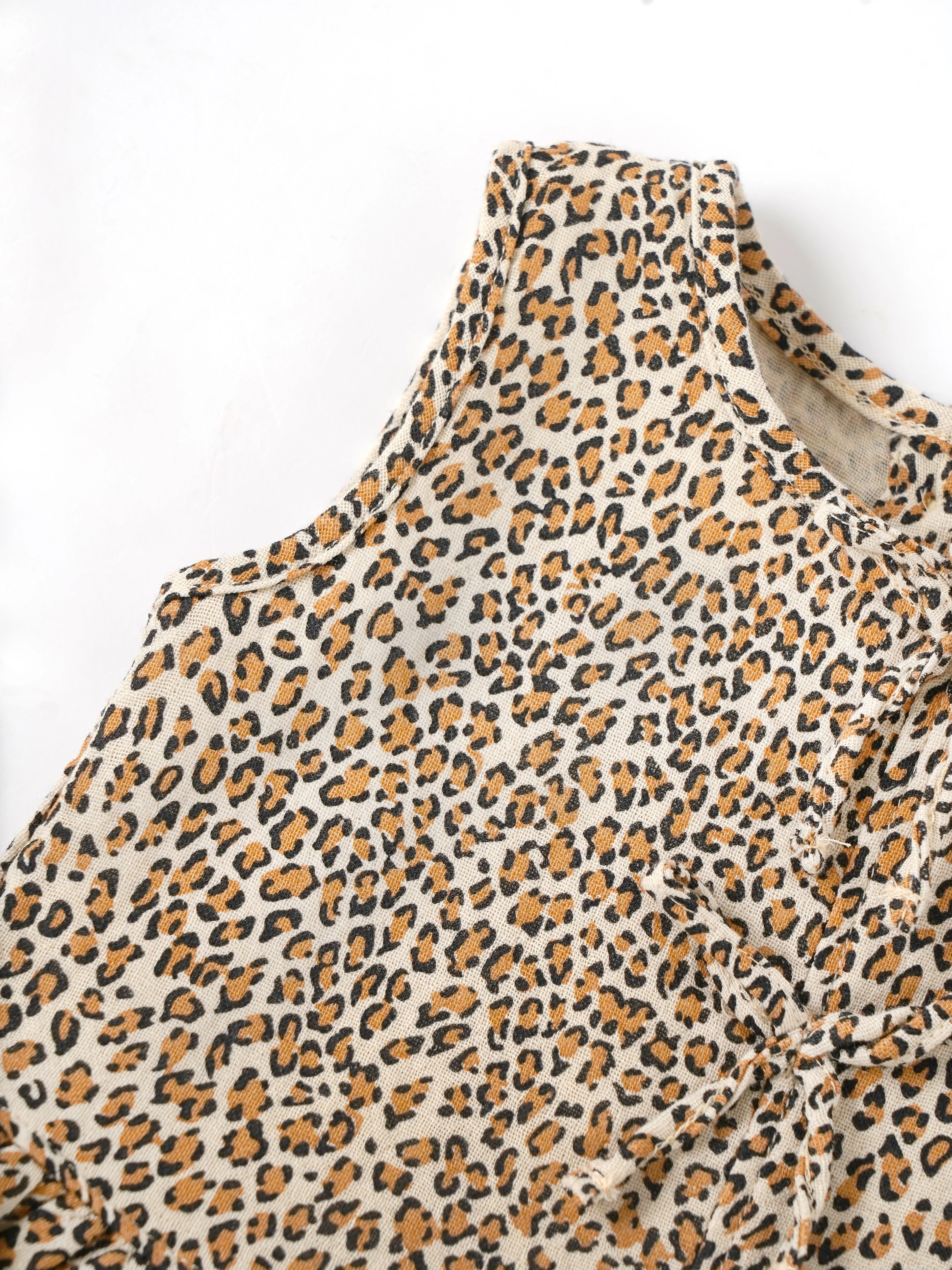 Popees Baby Girls Leopard Print Sleeveless Peplum Top| 3 Months–36 Months - Image 3