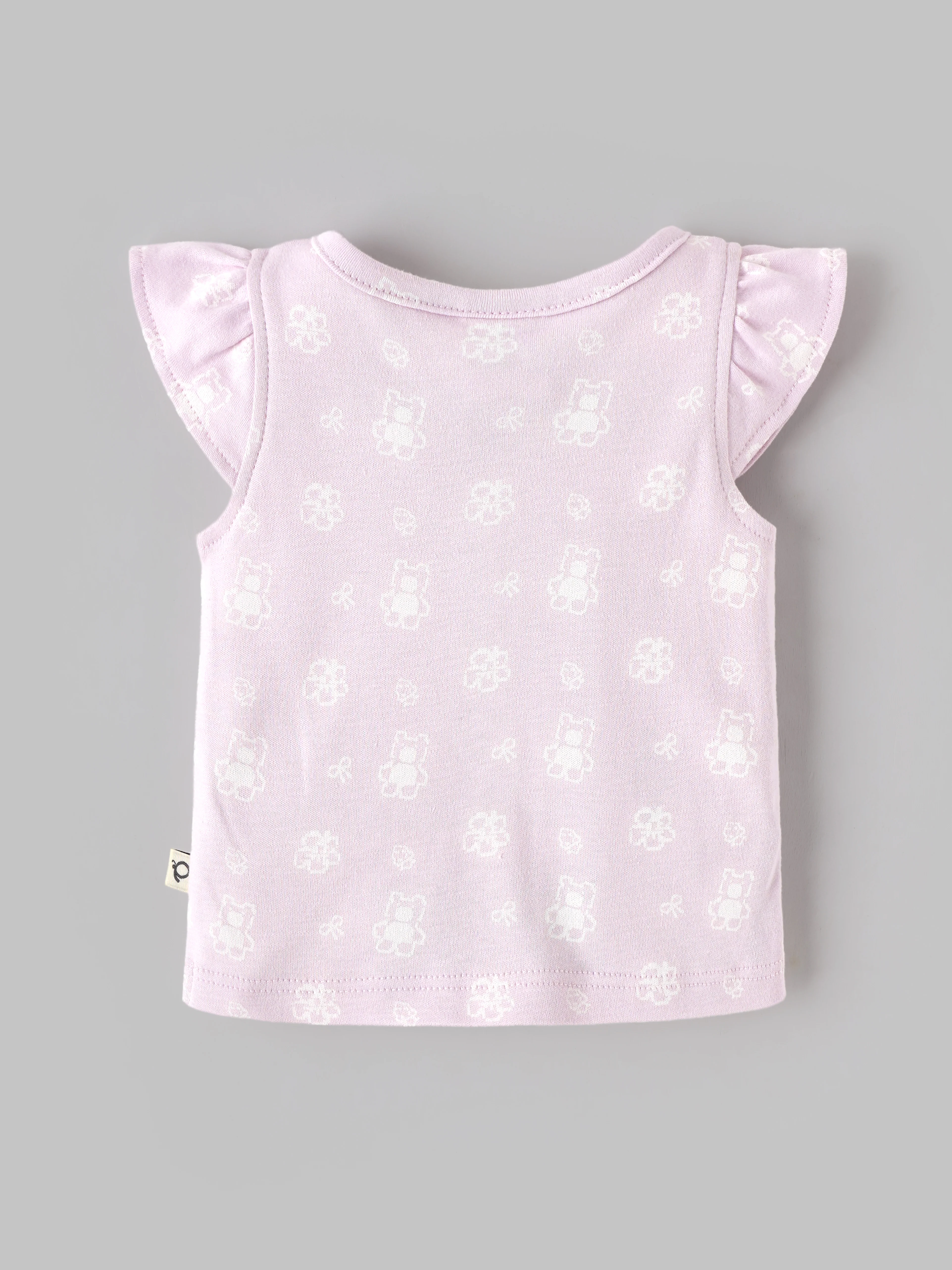 Popees Baby Girls Organic Bamboo Cotton Jhabla | Soft Sleeveless Front Open Vest with Pockets | 0-6 Months - Image 2