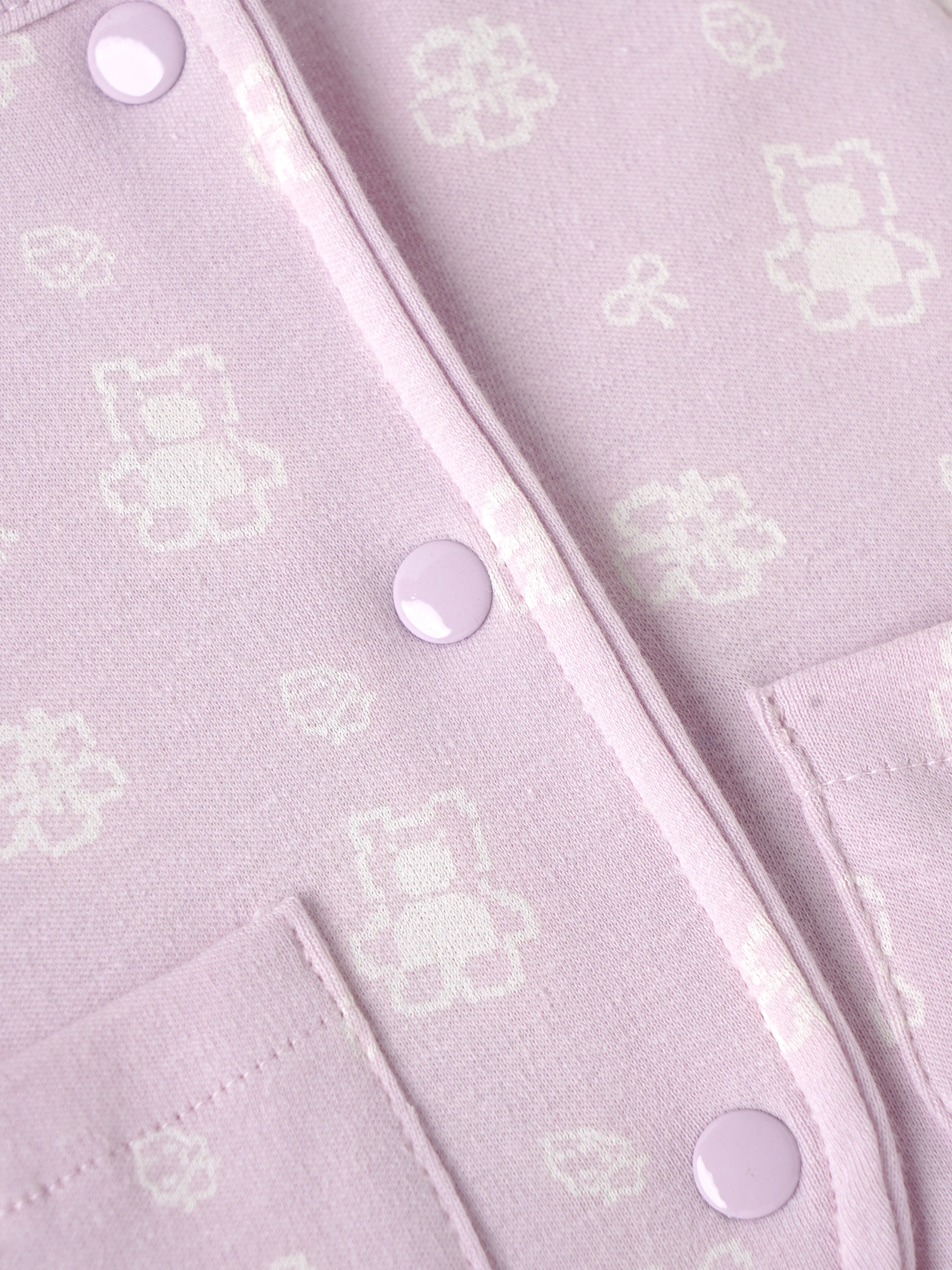 Popees Baby Girls Organic Bamboo Cotton Jhabla | Soft Sleeveless Front Open Vest with Pockets | 0-6 Months - Image 3
