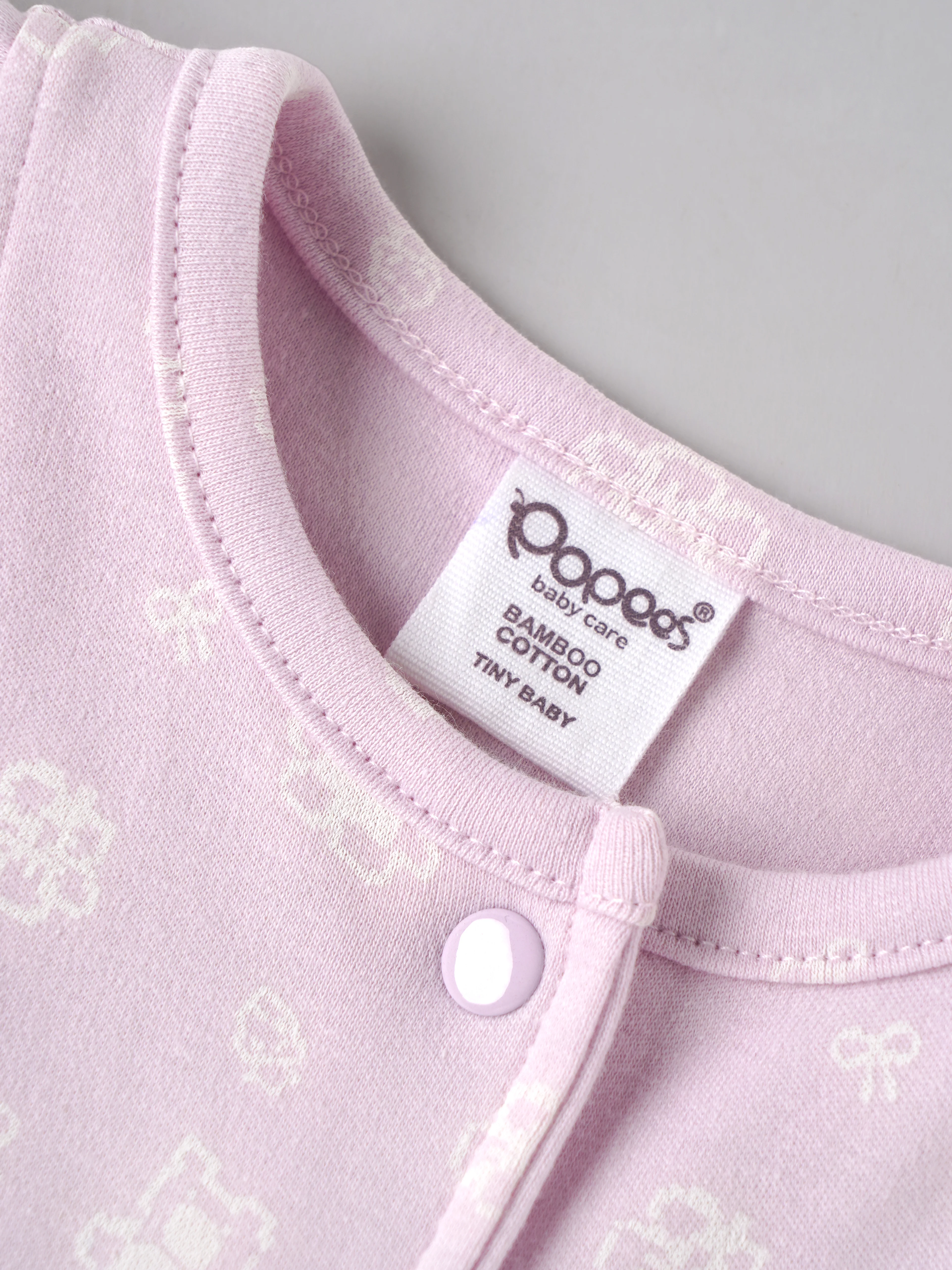 Popees Baby Girls Organic Bamboo Cotton Jhabla | Soft Sleeveless Front Open Vest with Pockets | 0-6 Months - Image 4