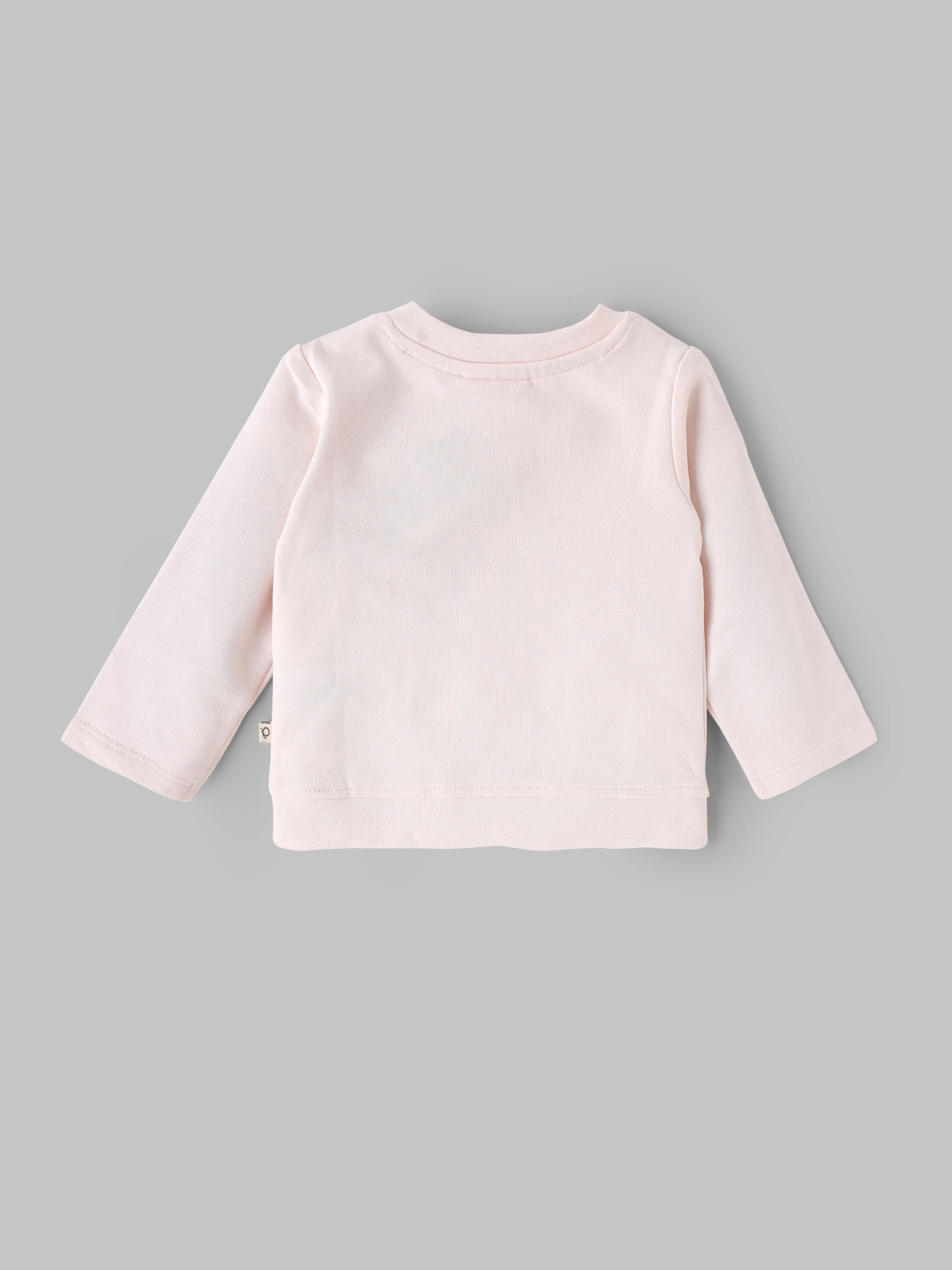 Popees Baby Girls Peach Cloud Appliqué Cotton Top| Newborn to 9 Months - Image 4