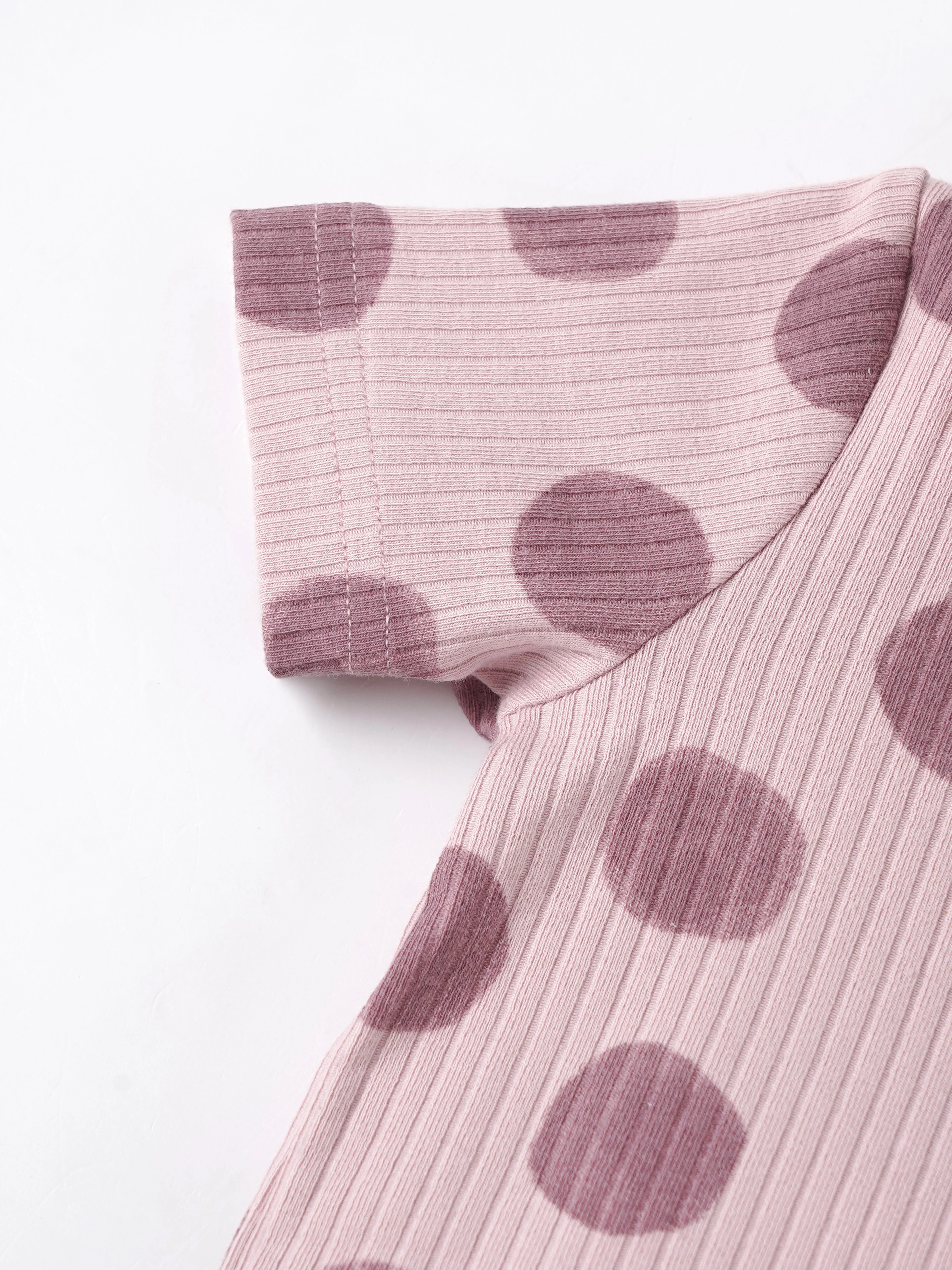 Popees Baby Girls Polka Dot Ribbed Half Sleeve Collared Top| 9M–4Y - Image 3