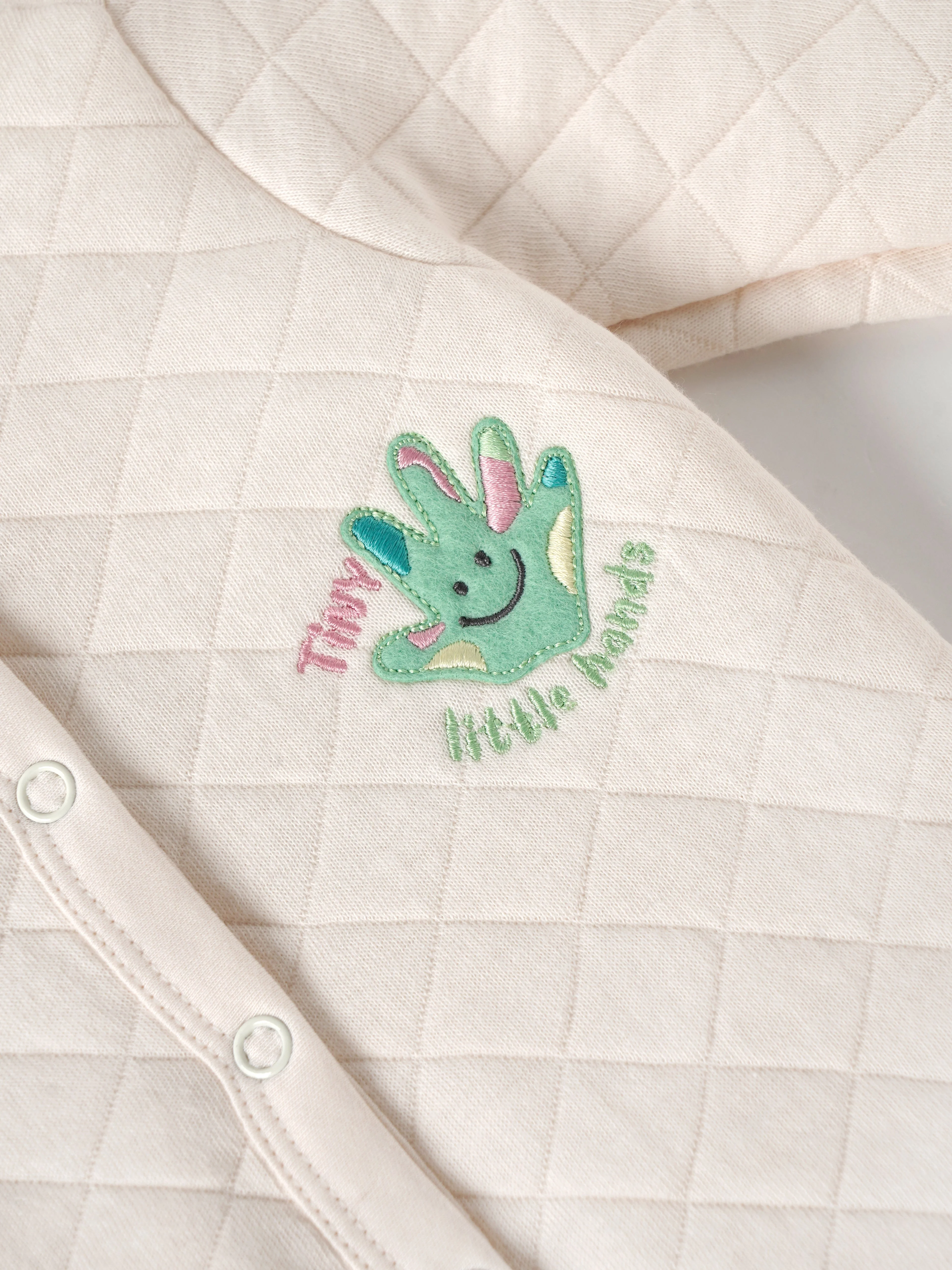 Popees Baby Girls Cotton Quilted Full Sleeve Sleepsuit |Soft Snap Button Nightwear (Tiny Baby, Newborn to 6 Months) - Image 3