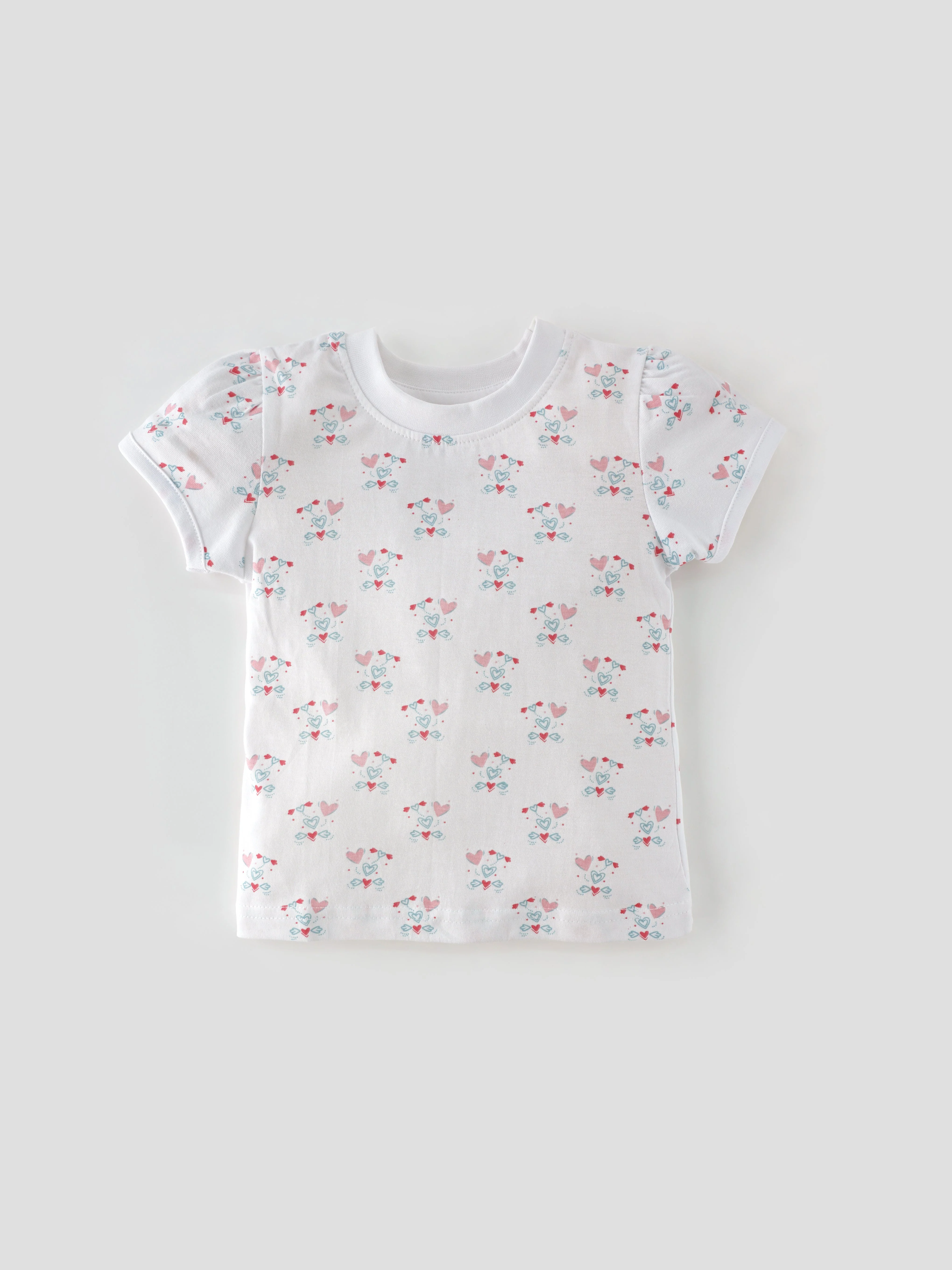 Popees Baby Girls Short Sleeve Cotton T-Shirt| White| 1-8 Years