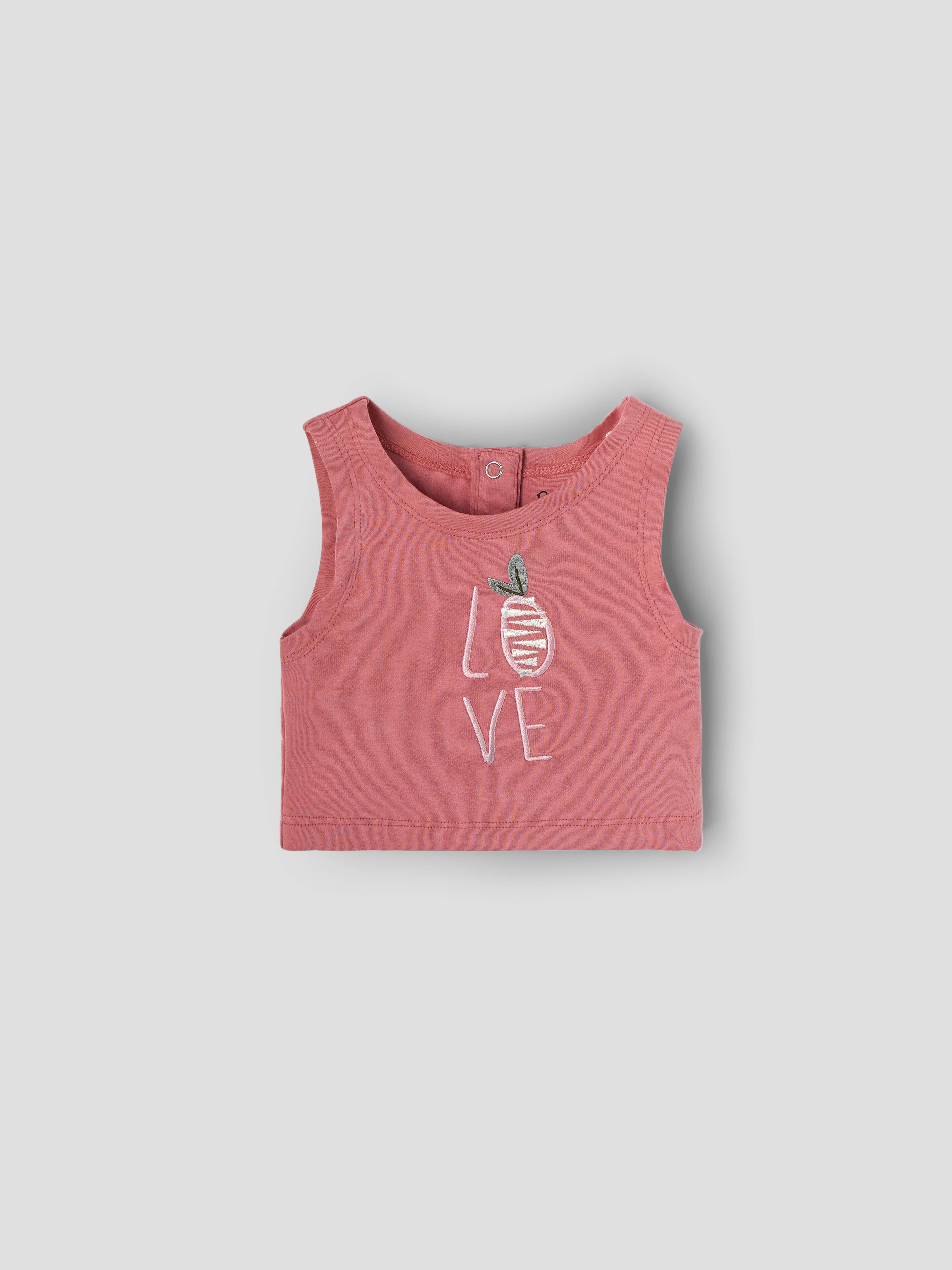 Popees Baby Girls Sleeveless Cotton Top & Shorts Set| Pink| 3-24 Months - Image 3