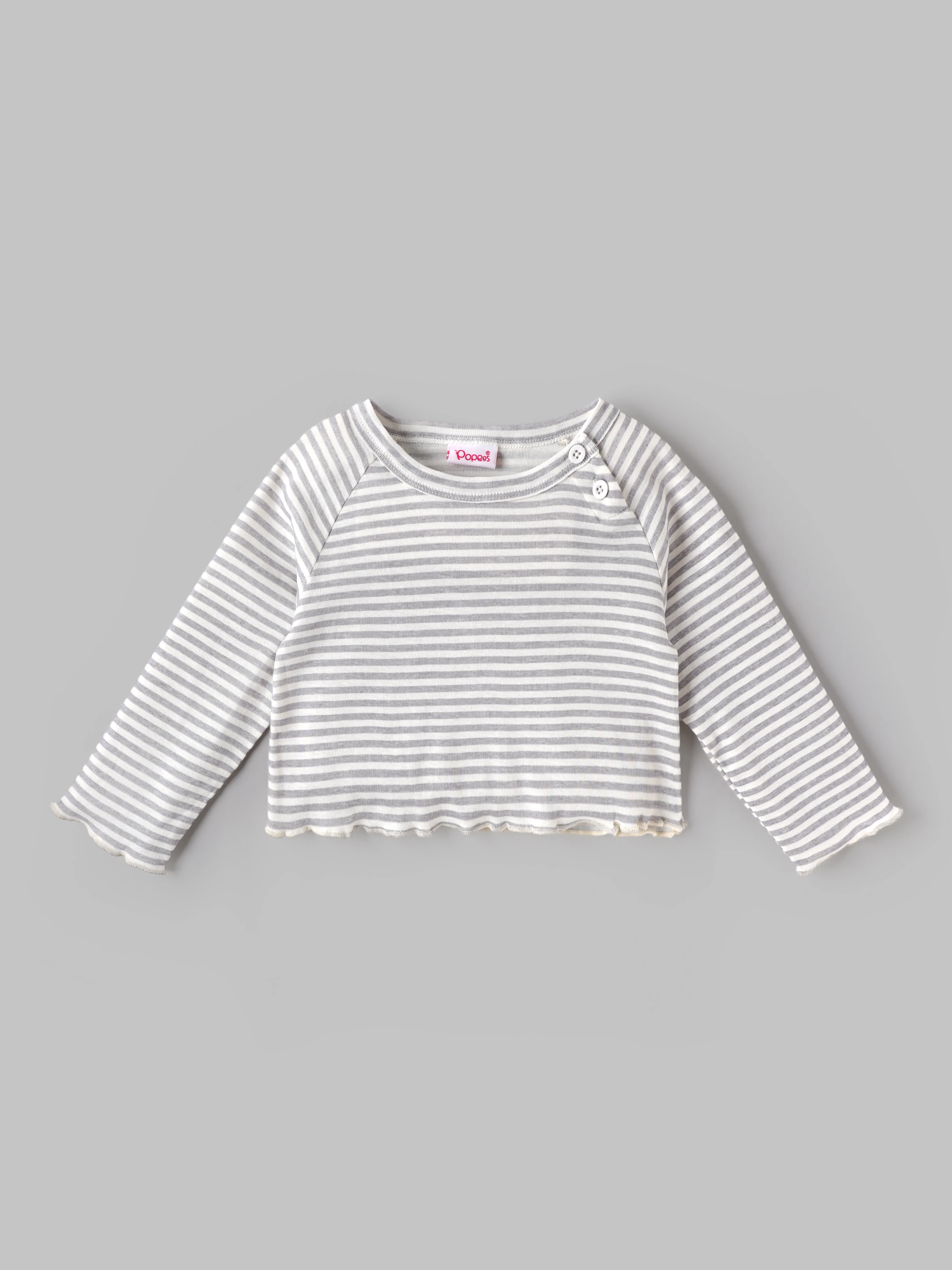 Popees Baby Girls Striped Full Sleeve Co-Ord Set | Soft Cotton Top & Pants Set | Comfortable Everyday Wear |3Months- 4 Years - Image 3