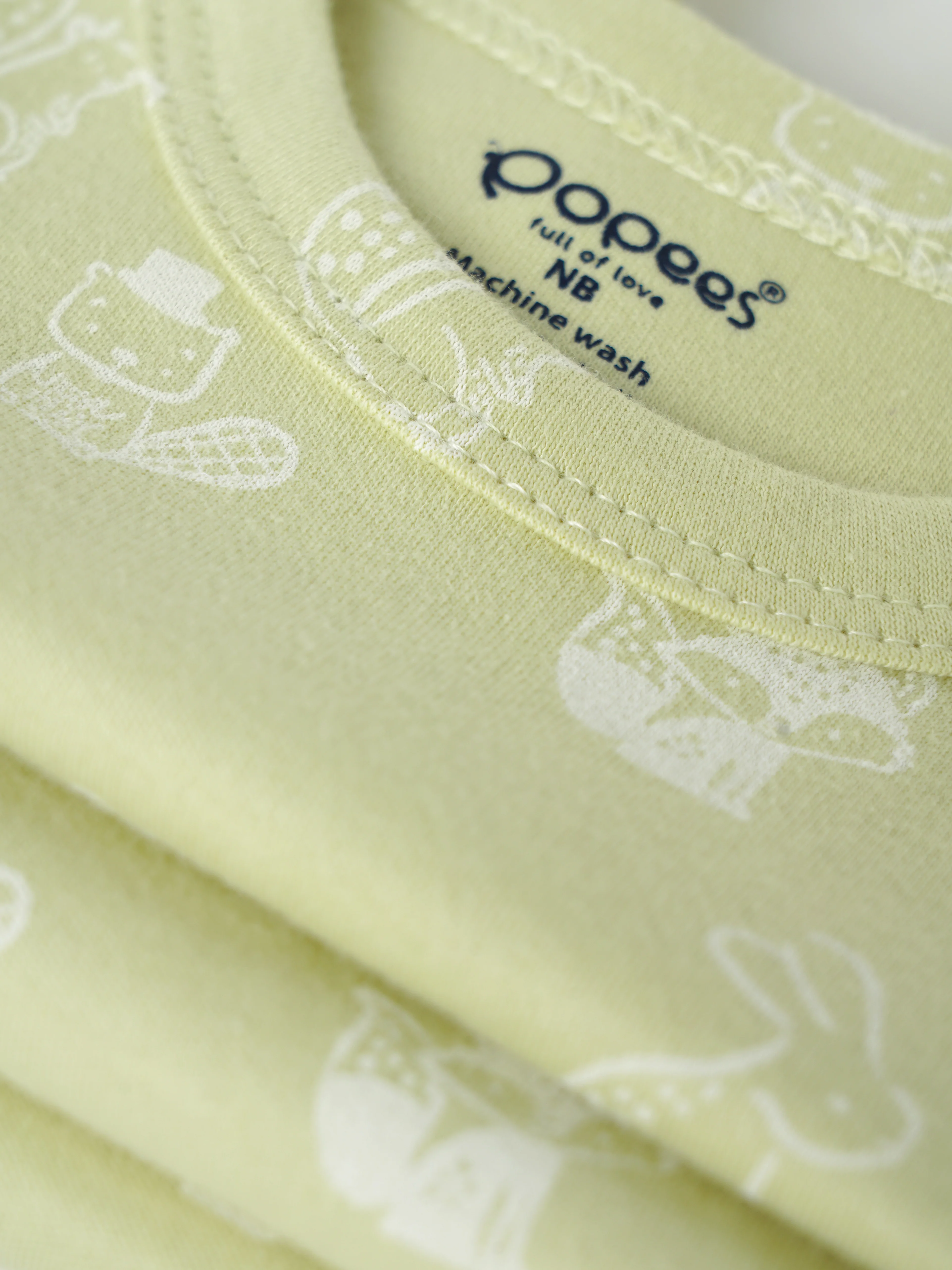 Popees Baby Unisex Printed Cotton Romper | Half Sleeve Onesie Outfit for Newborns & Infants| Pastel Green | TB-6 Month - Image 5