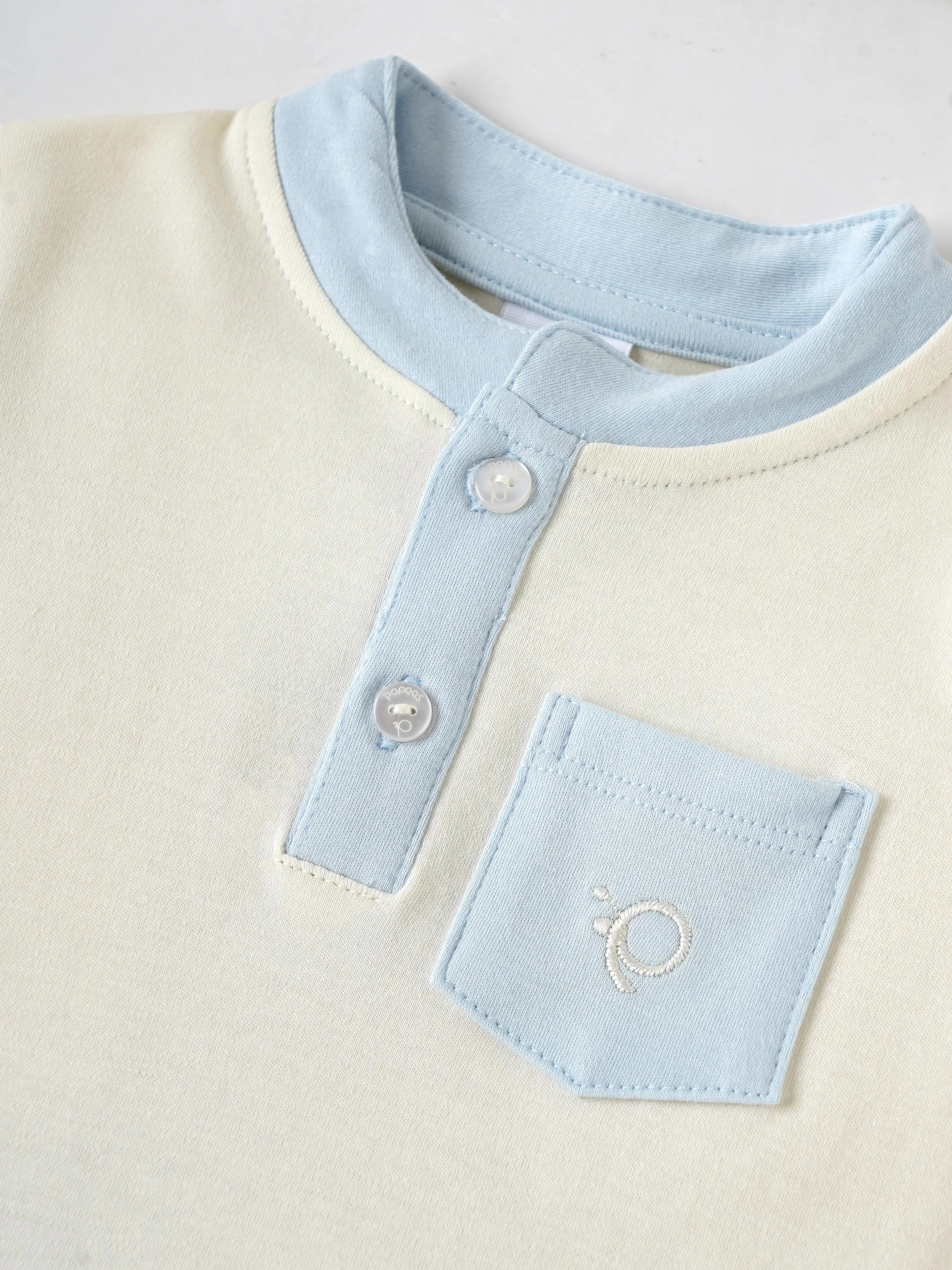 Popees Boys Half-Sleeve Front Open Co-ord Set (3-24 Months) Made of Organic Bamboo Cotton Fabric - Image 3